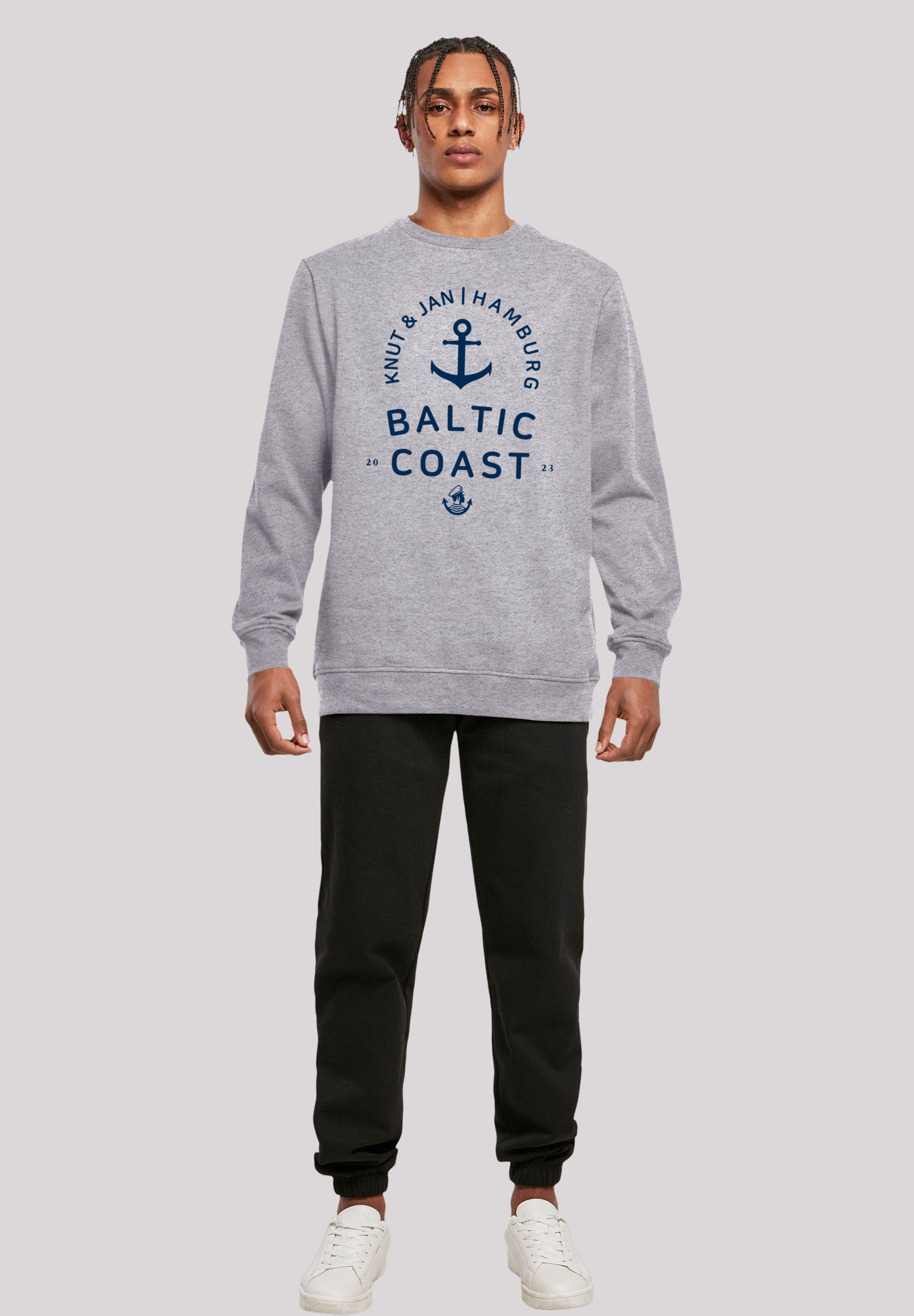 F4NT4STIC Kapuzenpullover »Ostsee Logo Knut & Jan Hamburg«, Print