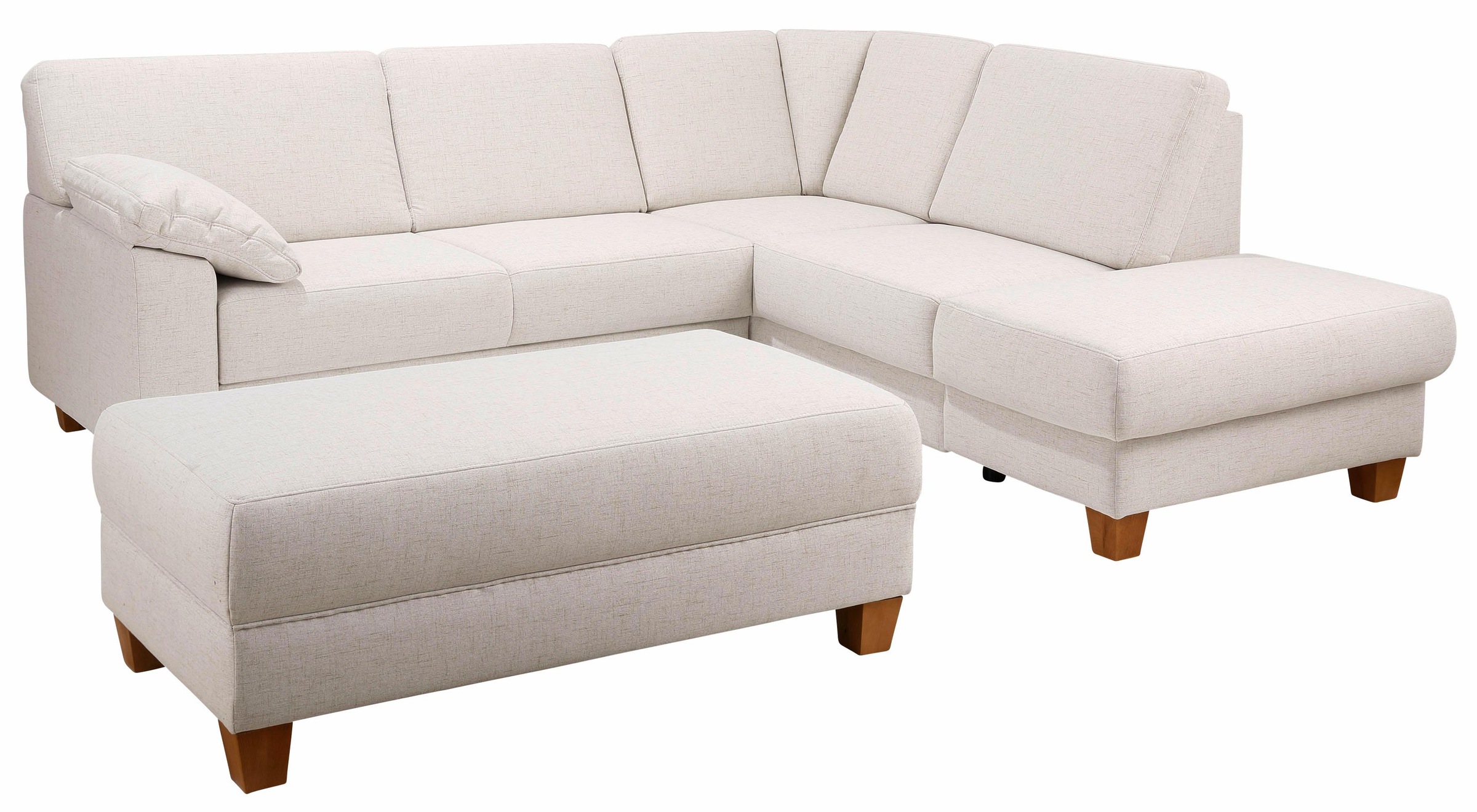 Home affaire Ecksofa "Belfort L-Form" mit Federkern, wahlweise mit Schlaffunktion und Stauraum