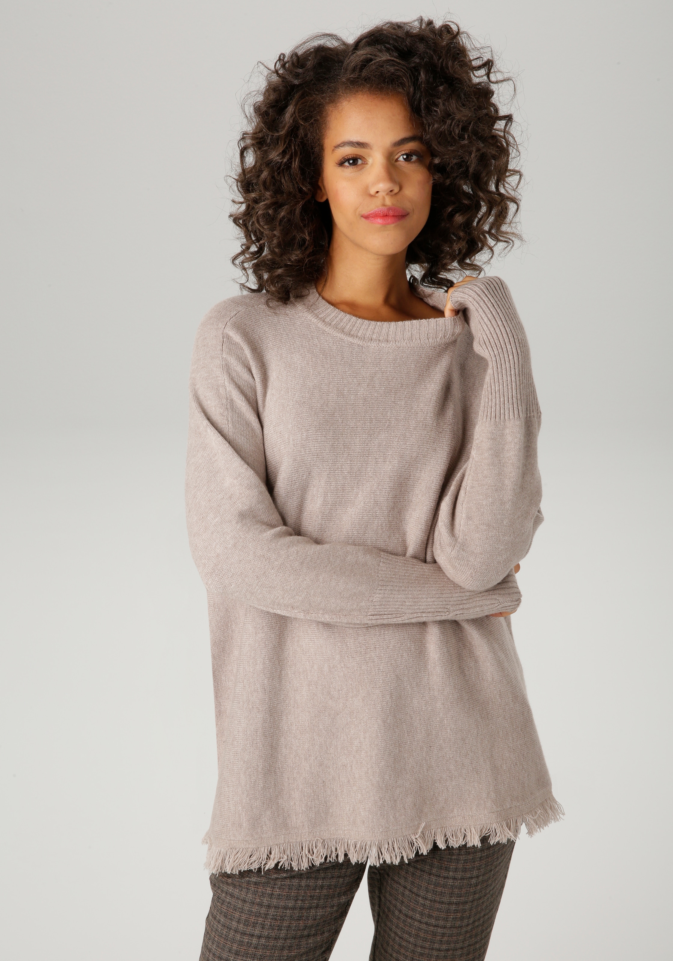 Aniston CASUAL Strickpullover, mit eingestricktem Stern im Rücken - NEUE KO günstig online kaufen