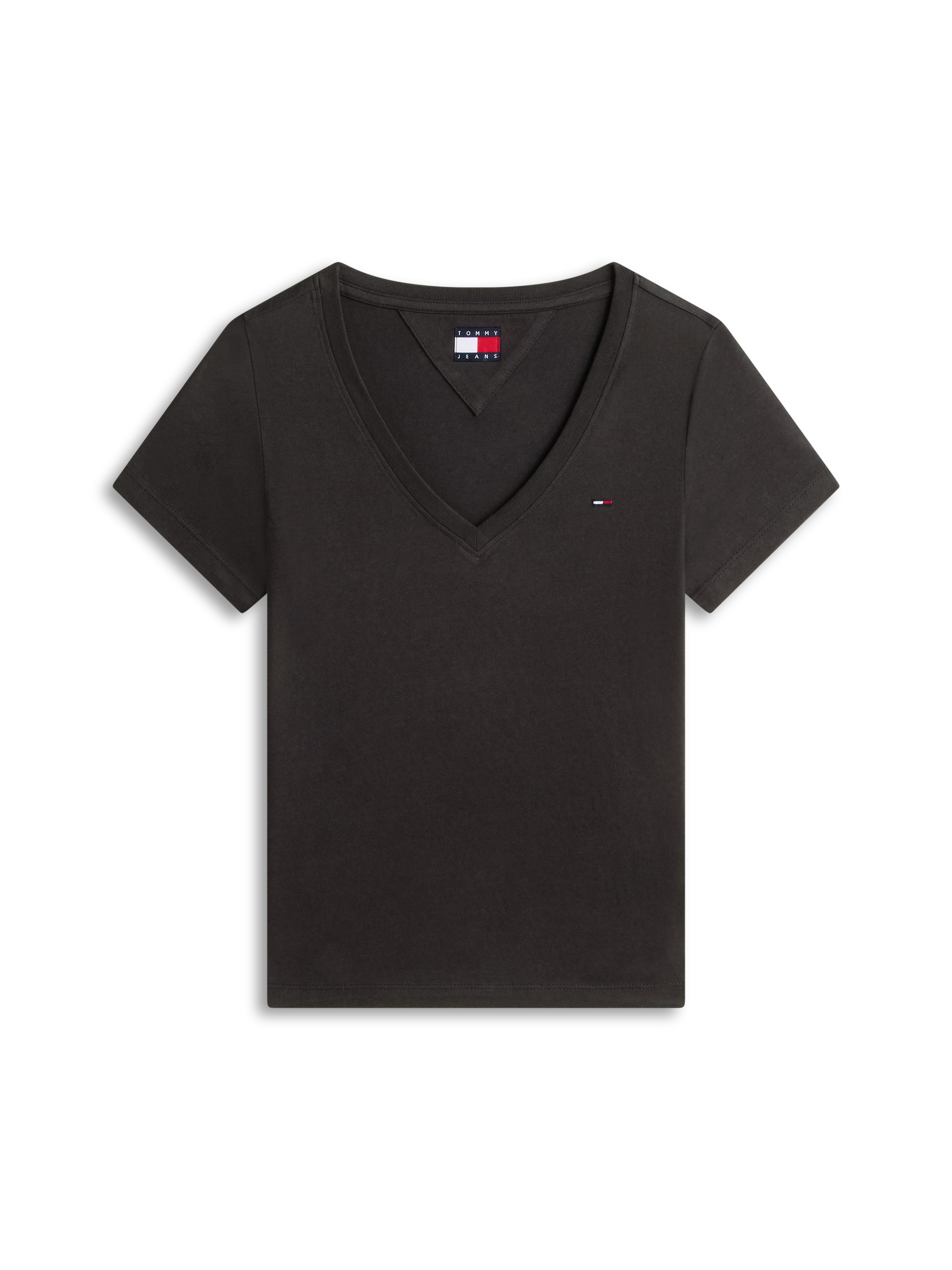 Thumbnail - Tommy Jeans Kurzarmshirt "TJW SLIM V-NECK TEE" mit Logo-Stickerei