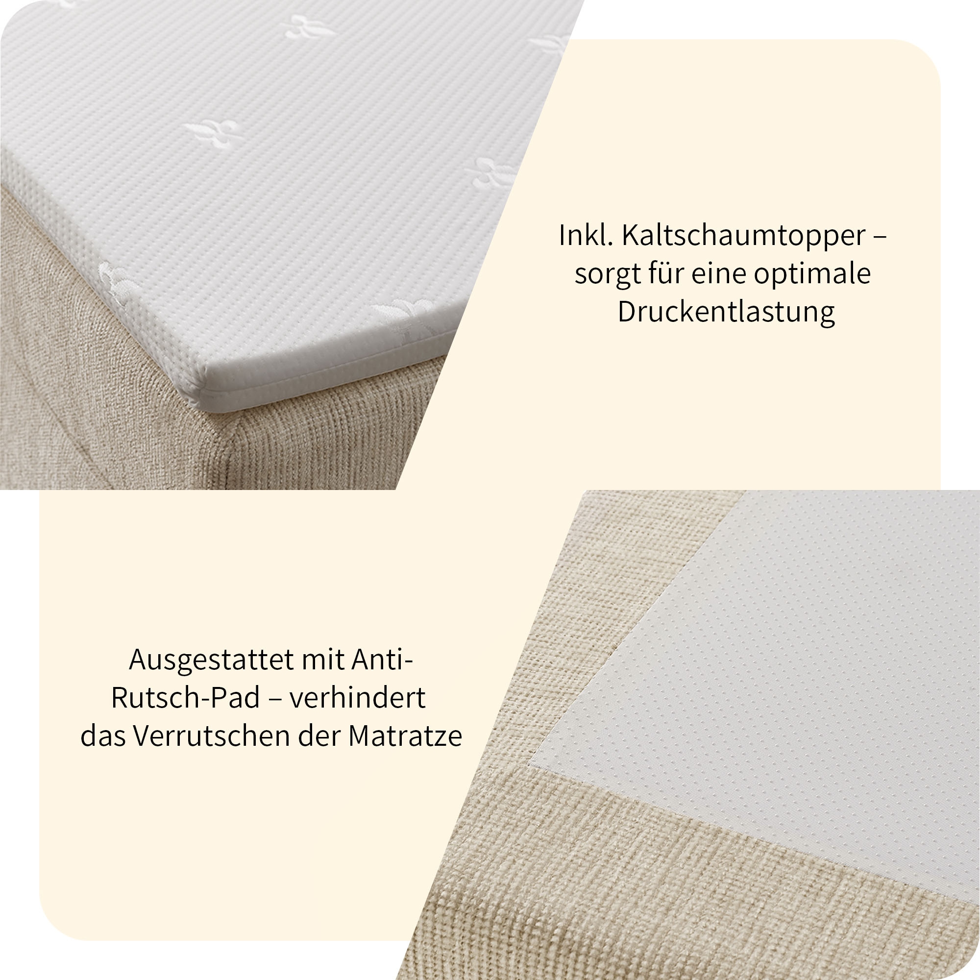 Home affaire Boxbett »Likely inkl. Bettkasten, Liegefläche 180x200 cm, in Boxspring-Optik«, inkl. Topper, erhältlich in verschiedenen Farben