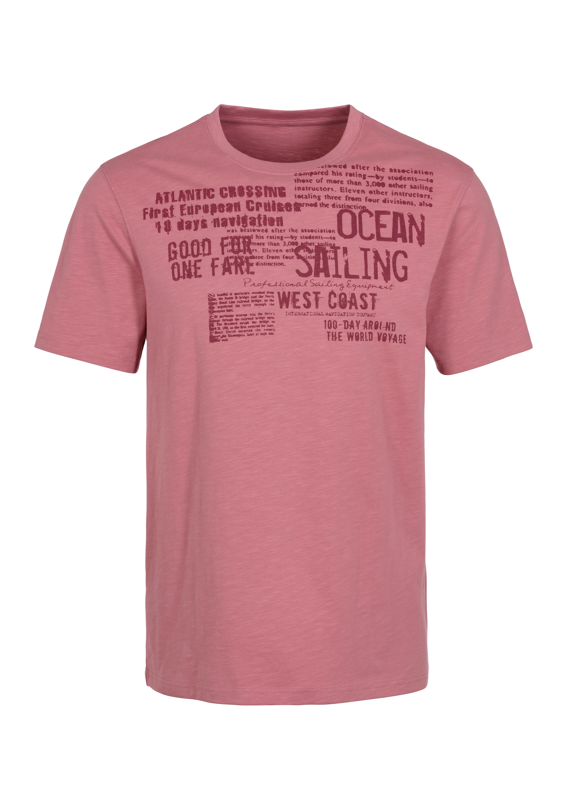 John Devin T-Shirt »mit Print«, Regular-Fit, aus Slub-Qualität, mit Print