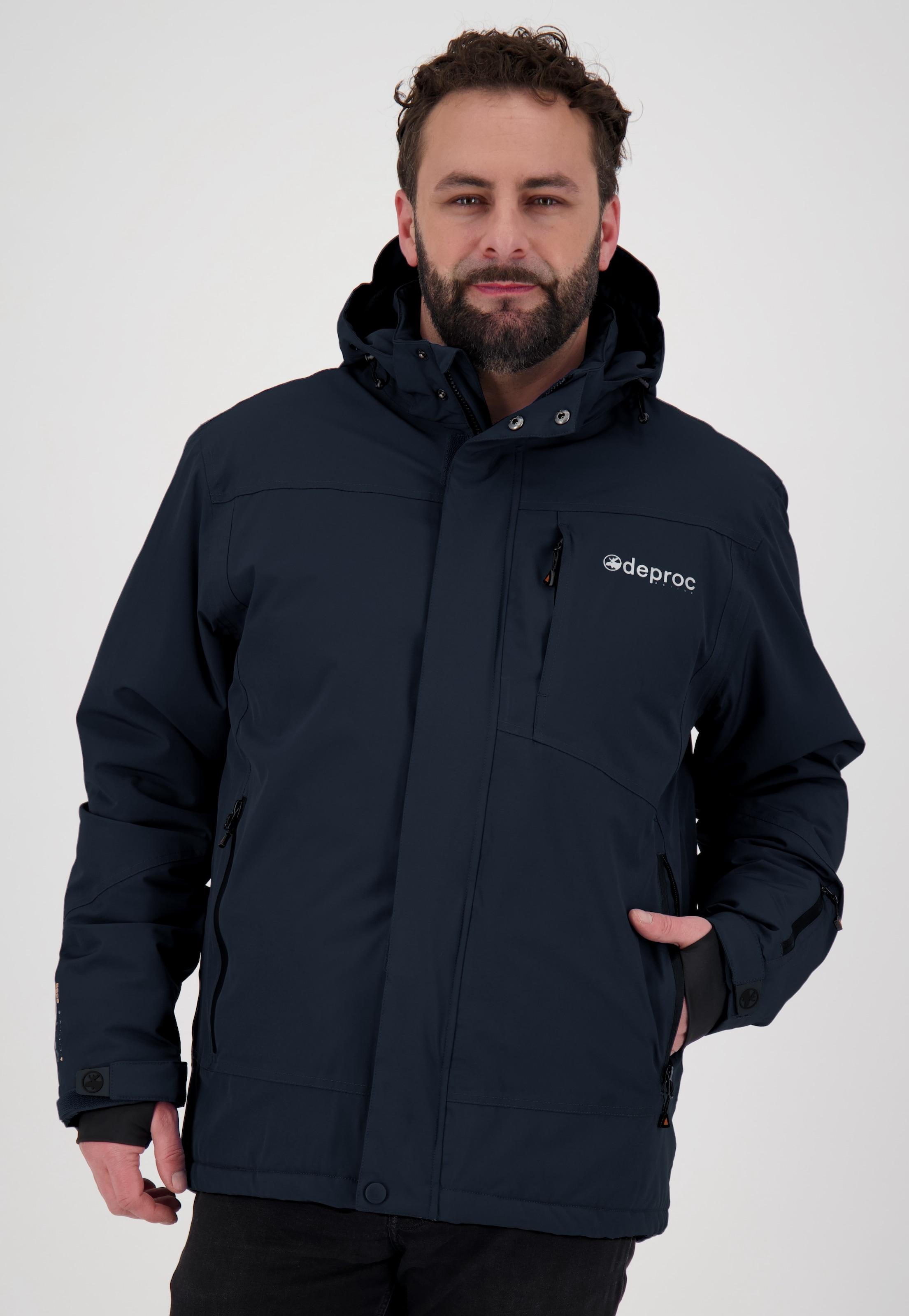 DEPROC Active Winterjacke "MONTREAL MEN" mit Kapuze auch in Großen Größen erhältlich