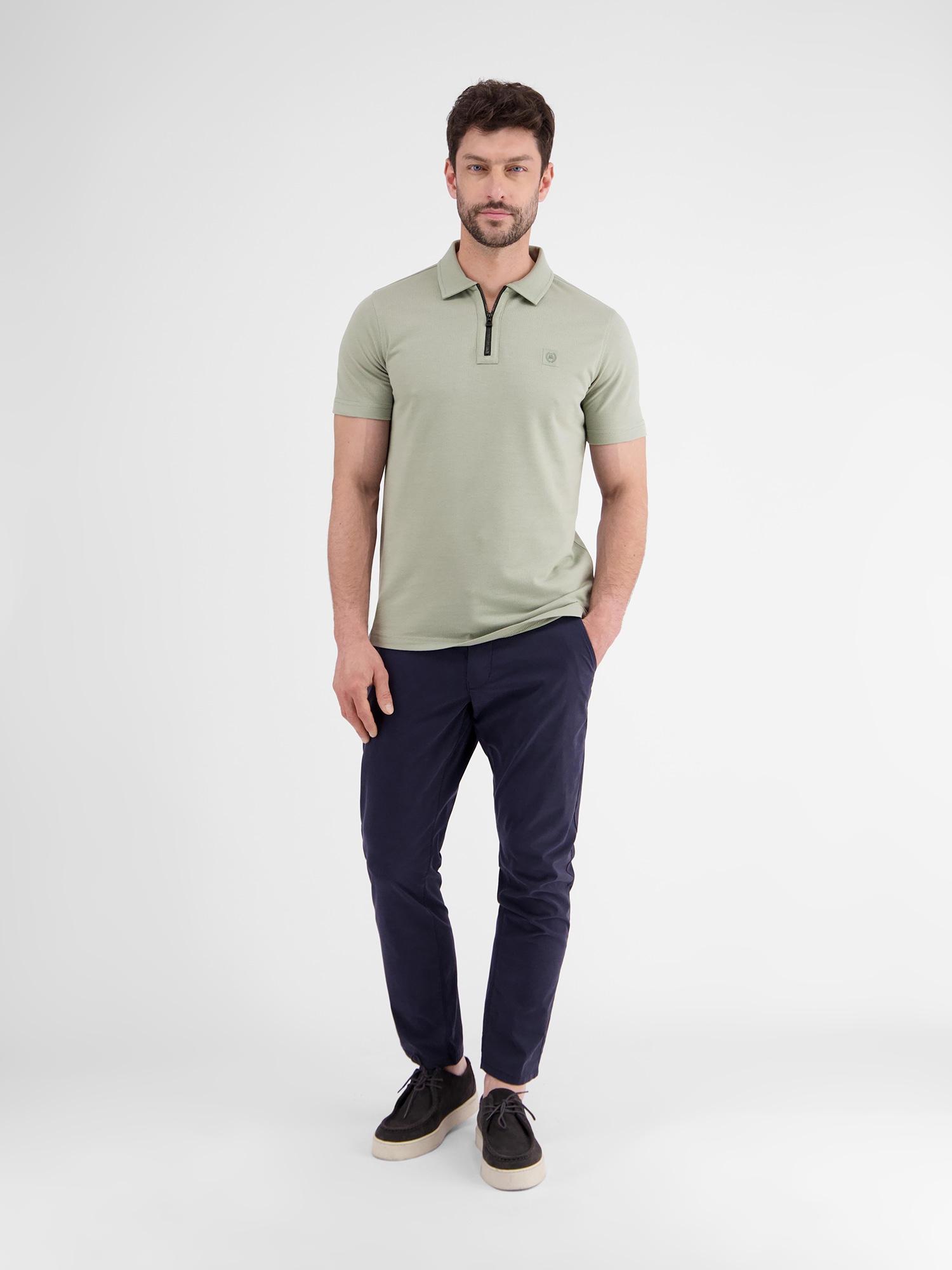 LERROS Poloshirt »LERROS Herren Poloshirt mit Reißverschlusskragen«