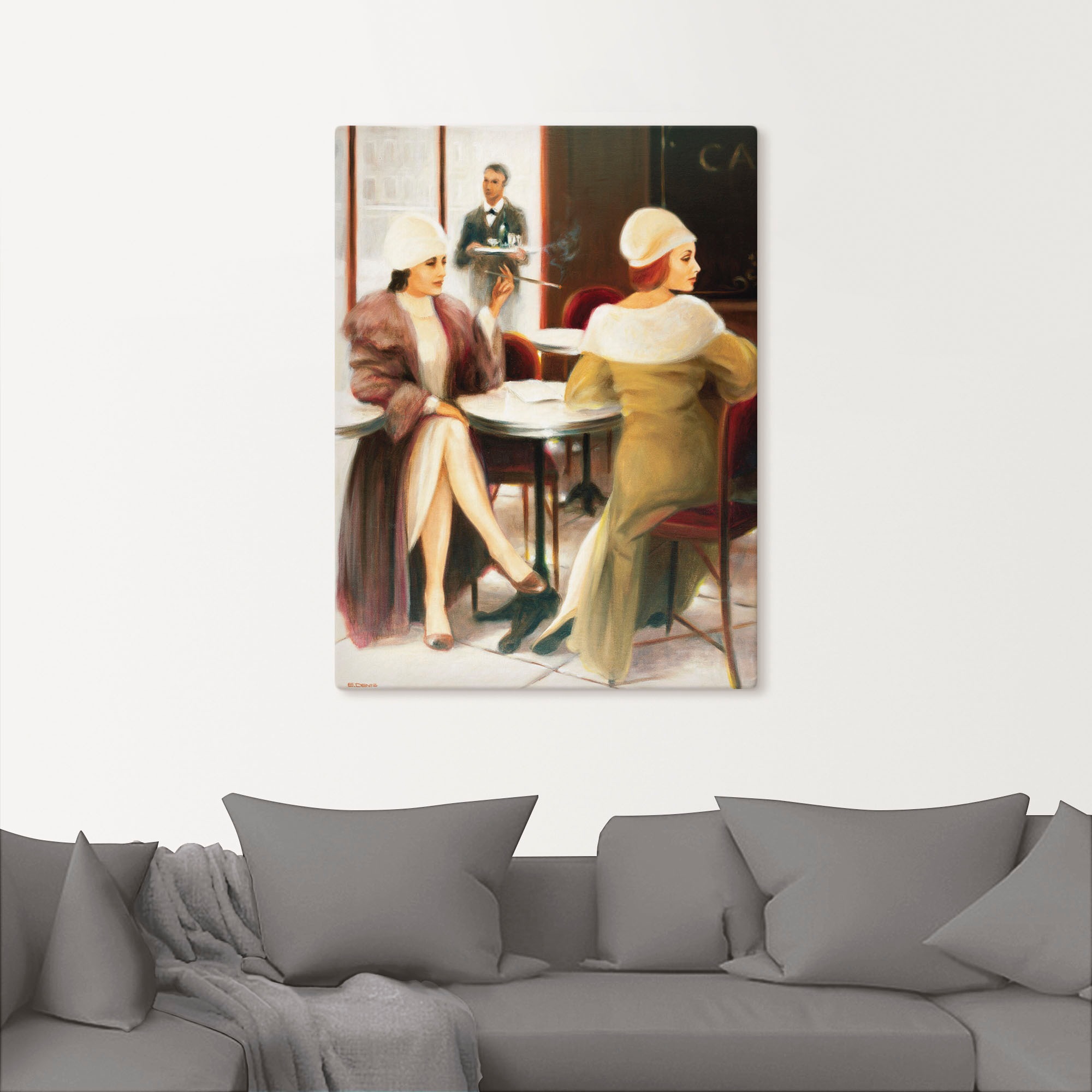 Artland Wandbild »Cafe I«, Frau, (1 St.), als Leinwandbild, Poster in verschied. Größen
