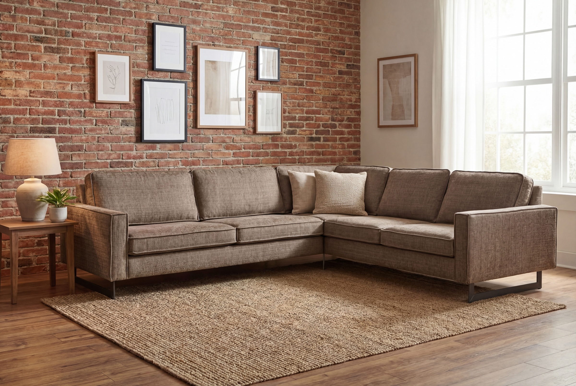 OTTO home Ecksofa "Pinto, XXL, 250/290 cm, langer Schenkel, Ottomane" Cord, Chenille, Lederoptik, mit Keder, Metallfüße, Wellenunterfederung