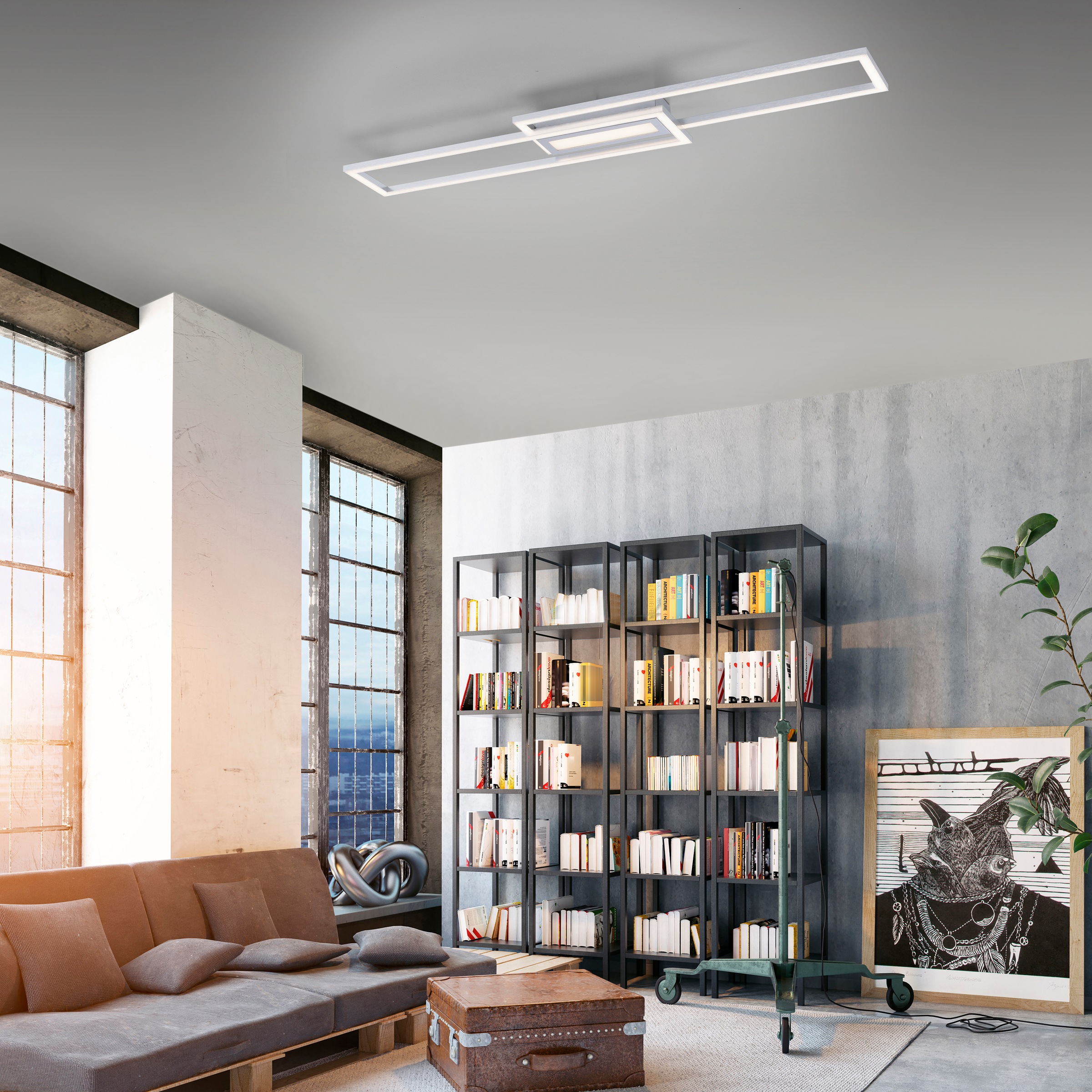 JUST LIGHT Deckenleuchte »ASMIN«, 1 flammig, Leuchtmittel LED-Board | LED fest integriert, LED, separat steuerbar (Schalter)