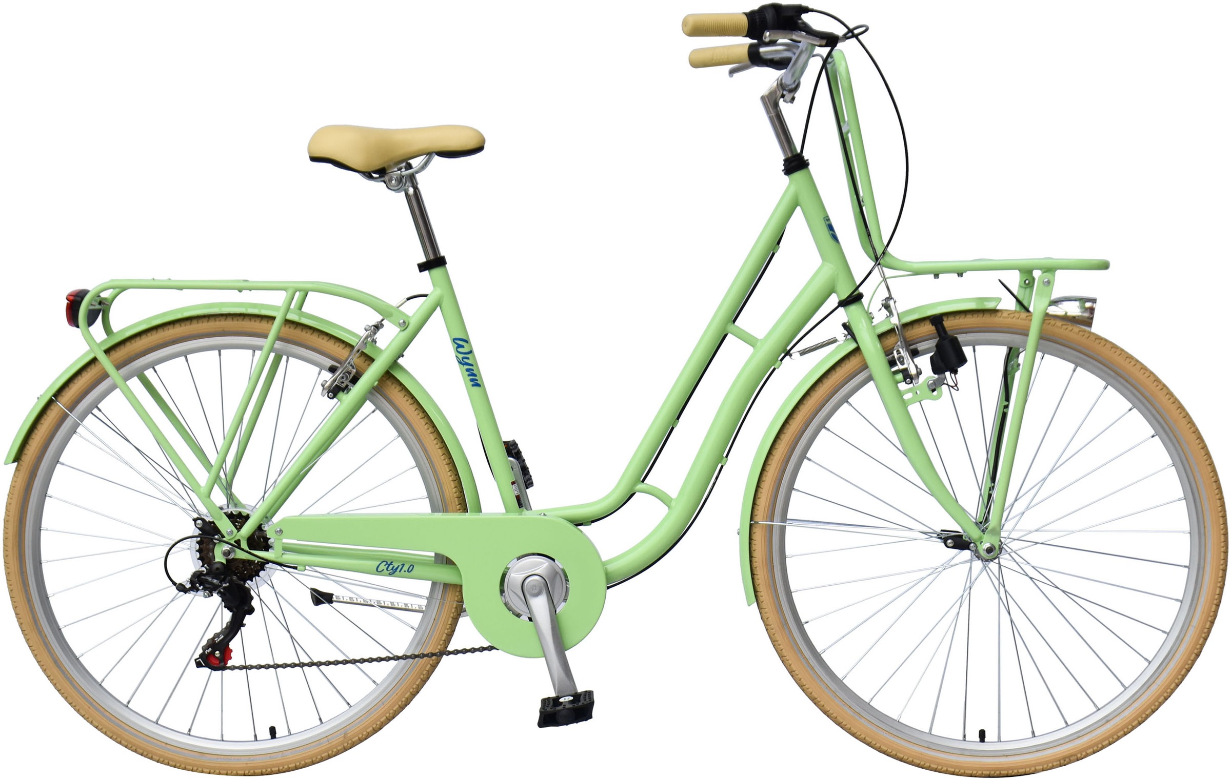 WYNN Cityrad "CITY1.0", 48cm, 28 Zoll (71,12cm), grün, Fahrräder