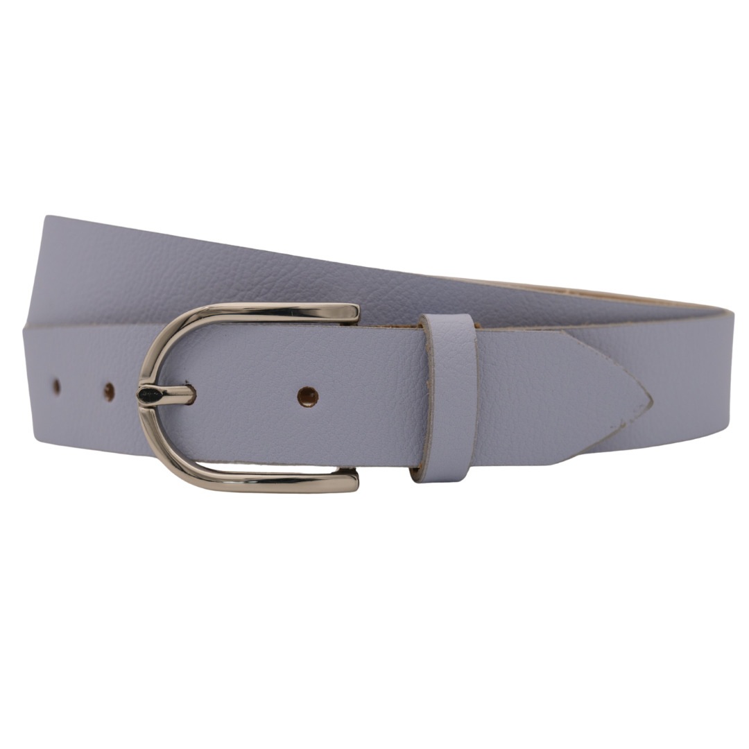 Ledergürtel ANNAMATONI "AnnaMatoni Ledergürtel Glora Ledergürtel Glora", Damen, Gr. TW100 - 115cm Gesamtlänge, blau (sky 400), 100% Leder, Gürtel Ledergürtel