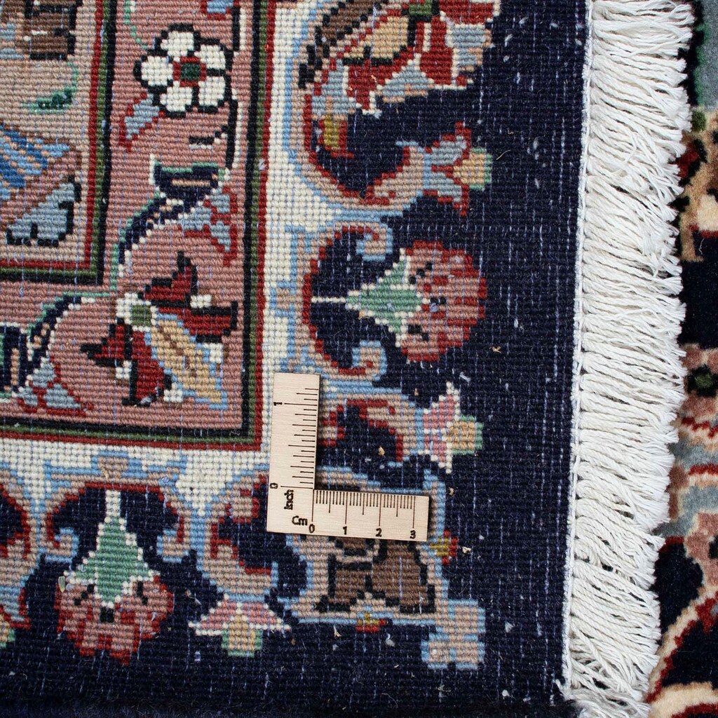 Wohnen Teppiche morgenland Wollteppich »Kaschmar Blumenmuster Nero 310 x 200 cm«, rechteckig, 1 mm Höhe, Unikat mit Zertifikat s