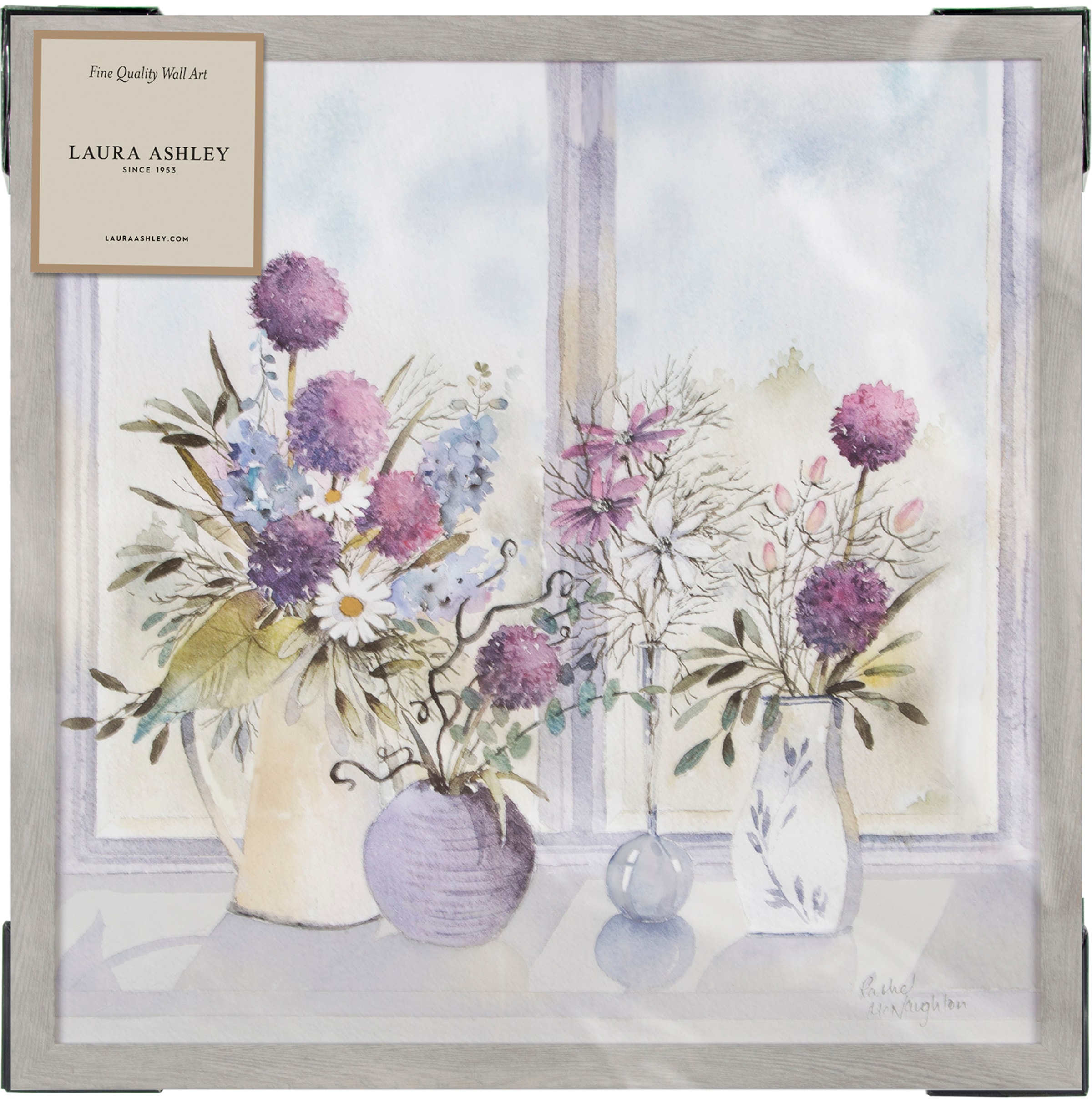 LAURA ASHLEY Bild mit Rahmen "Allium Blooms", (1 St.), Bilder 50x50cm günstig online kaufen