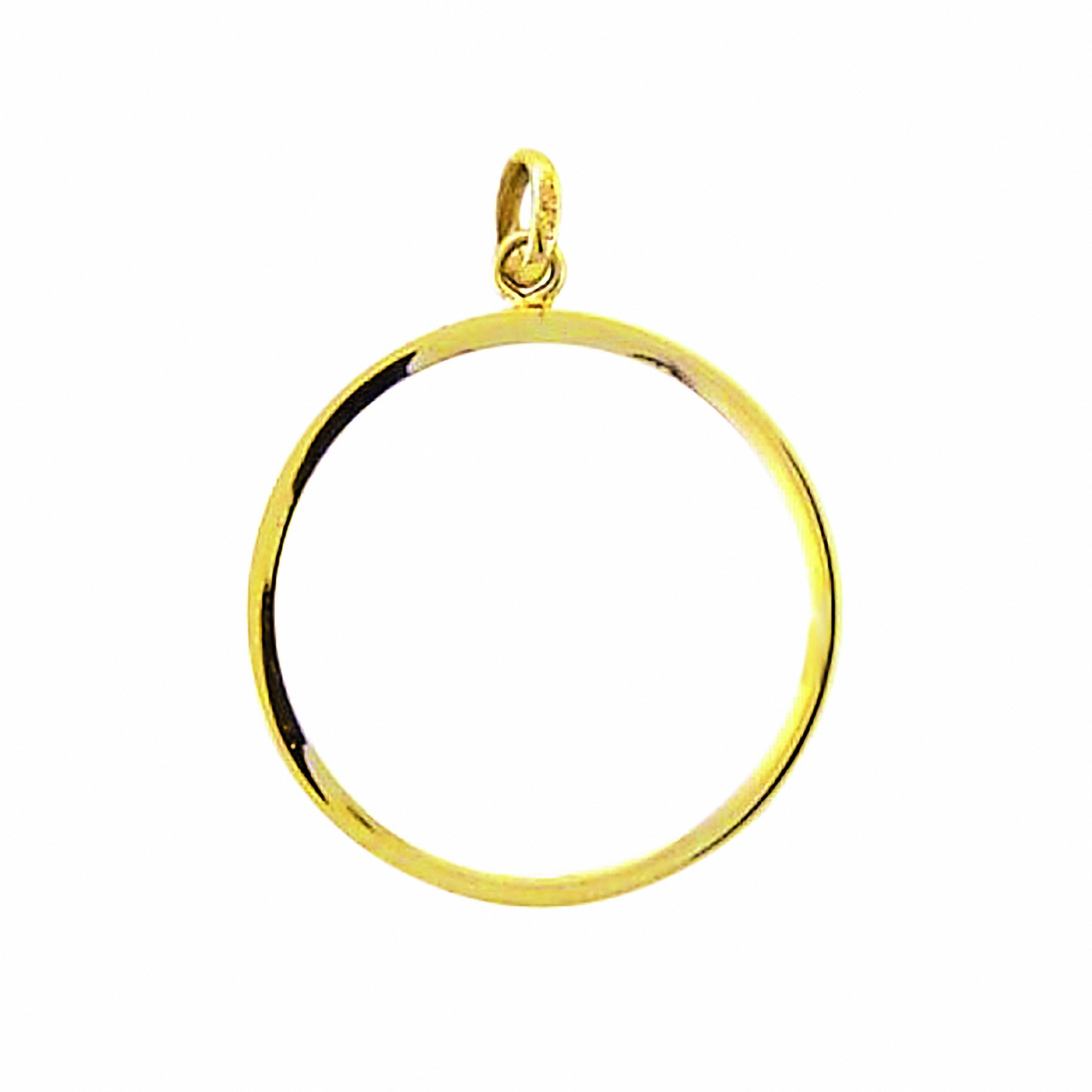 ADELIA ́S Damen Kettenanhänger "Münzfassung 585 Gold ( 14K )", Goldgold, Gold, Schmuckanhänger, Goldanhänger