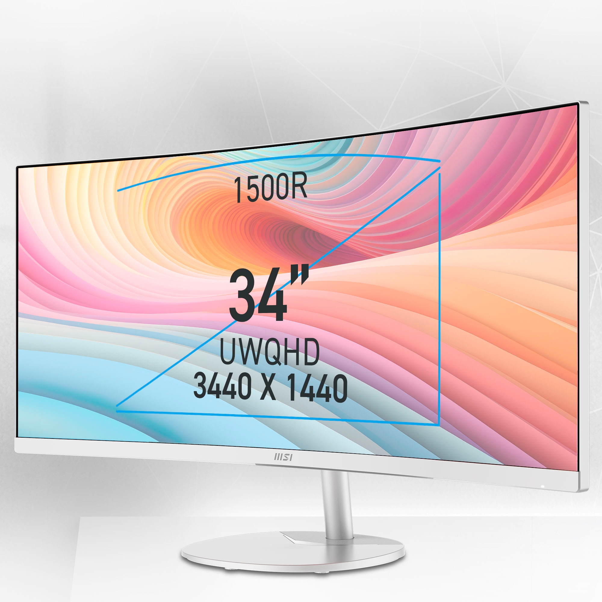 MSI LCD-Monitor »PRO MP341CQW E12« 86,4 cm/34 ″  3440 x 1440 px UWQHD 1 Reaktionszeit 120 Hz neigbar, 3 Jahre Herstellergarantie