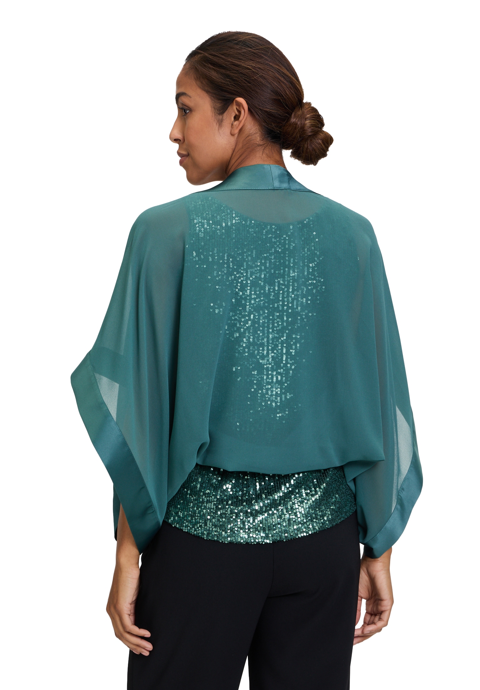 Vera Mont Bolerojacke »Vera Mont Damen Chiffonstola mit 3/4 Arm«, ohne Kapuze
