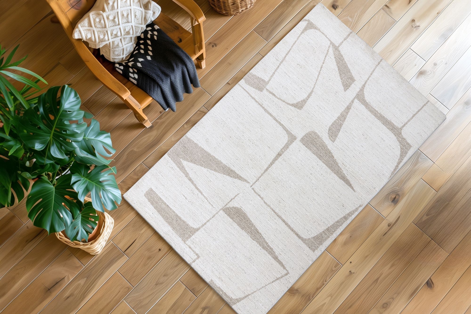 Kayoom Teppich »Napoli 535« rechteckig 18 mm Höhe Kurzflor, Modernes Muster, Fußbodenheizungsgeeignet, Wohnzimmer