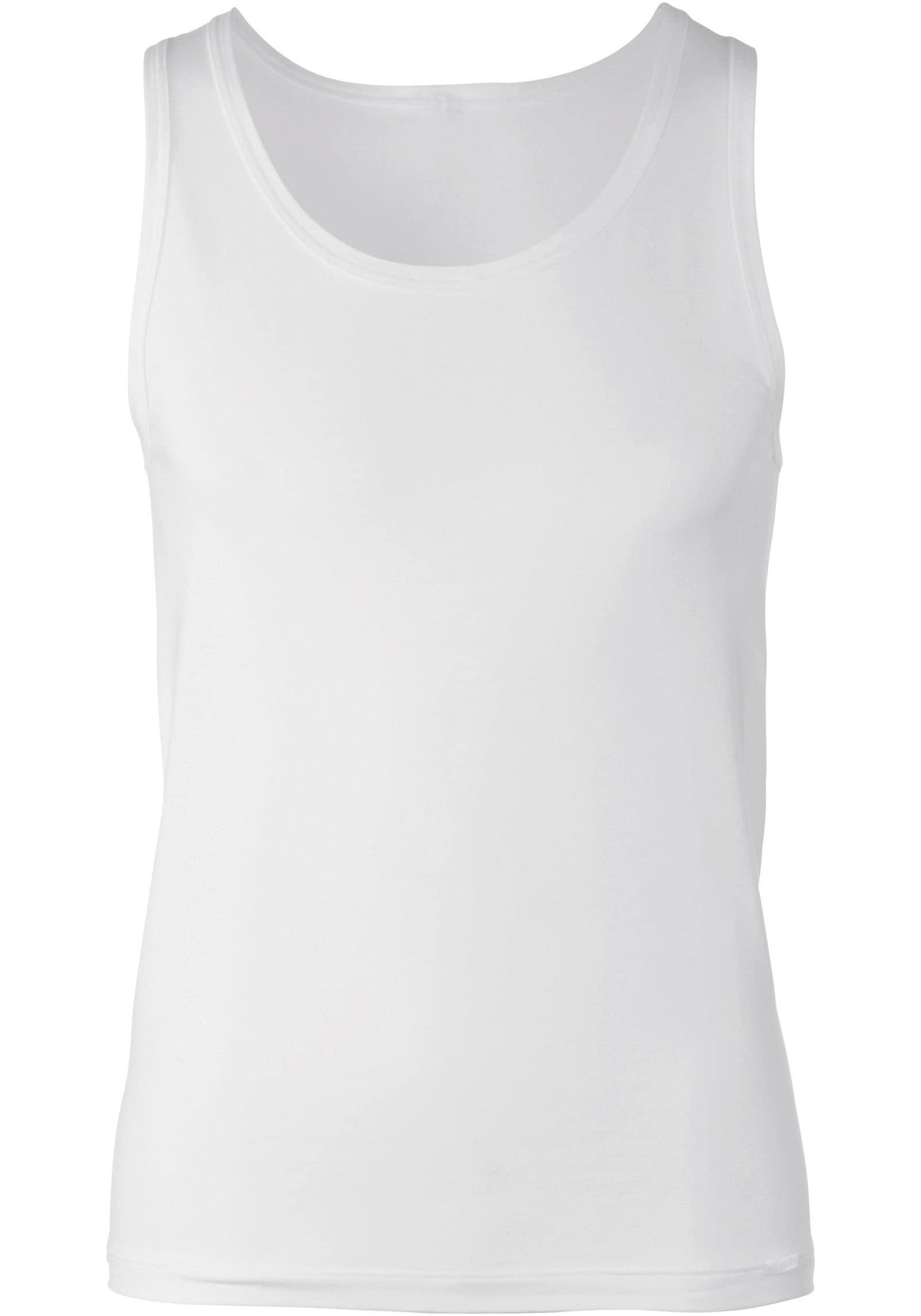 CALIDA Achselhemd »Focus«, Unterhemd mit eingefasstem Rundhalsausschnitt, gerader Schnitt