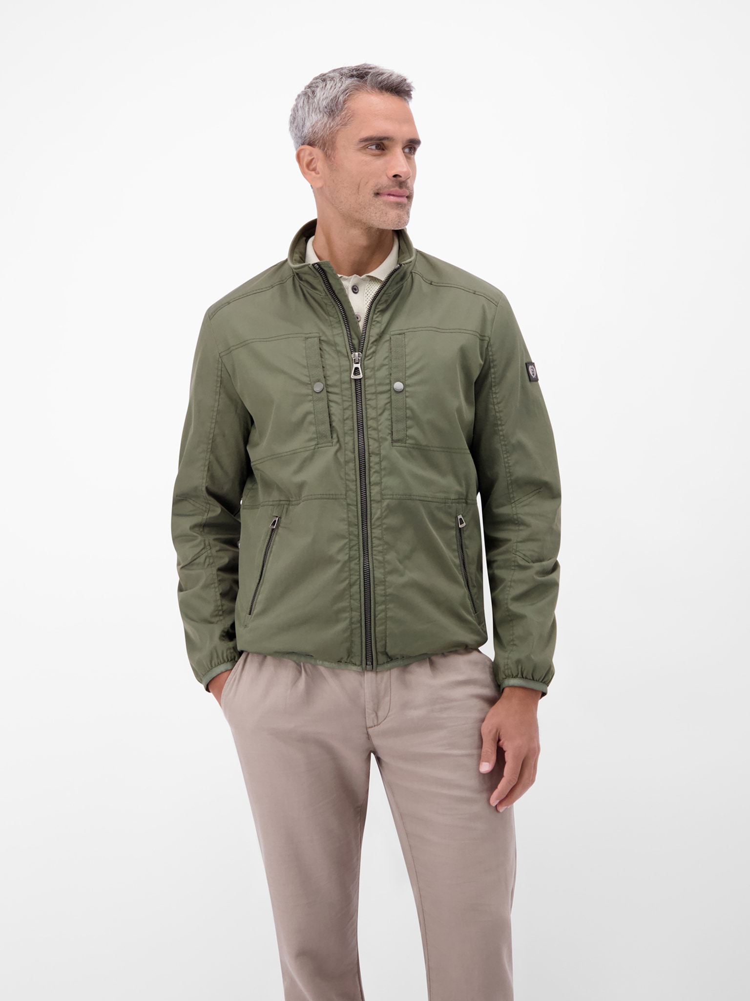LERROS Outdoorjacke ohne Kapuze mit Stehkragen und Reißverschluss