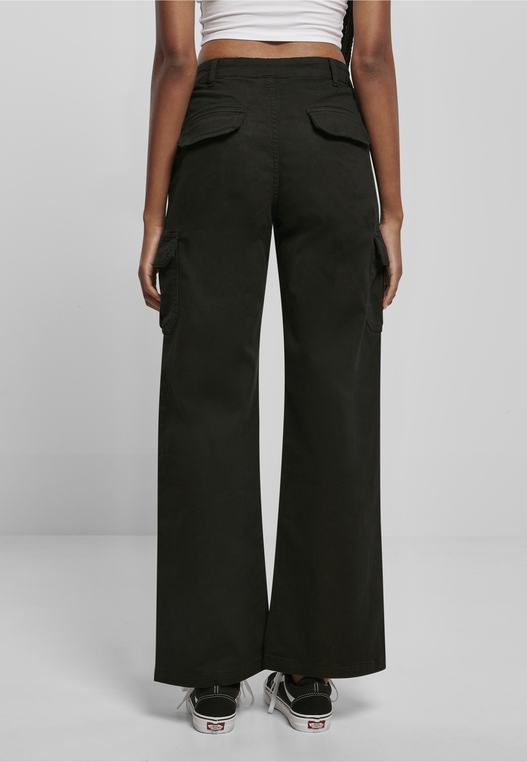 URBAN CLASSICS Stoffhose »Urban Classics Damen Ladies High Waist Straight Cargo Pants«