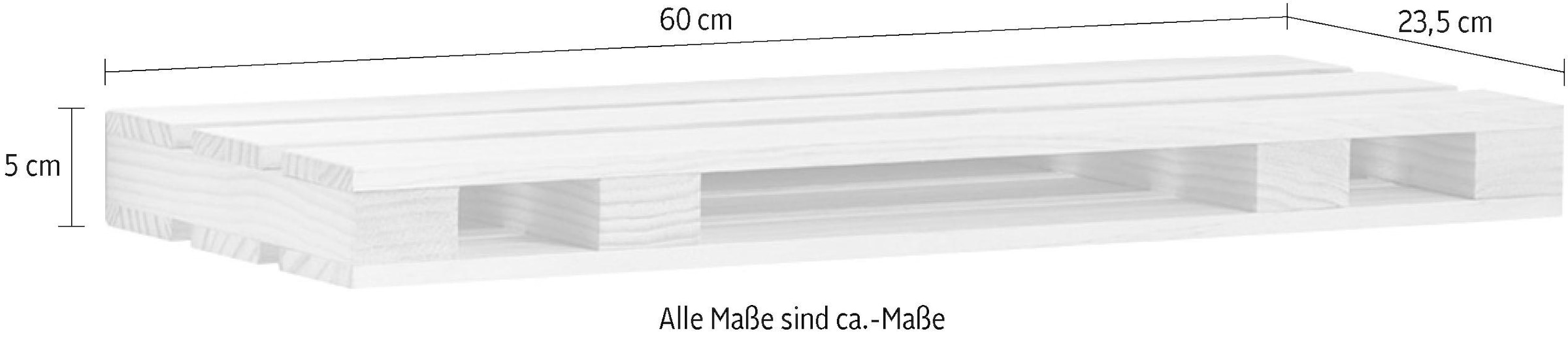 Zeller Present Ablageregal »Palette«, Modernes Paletten Design