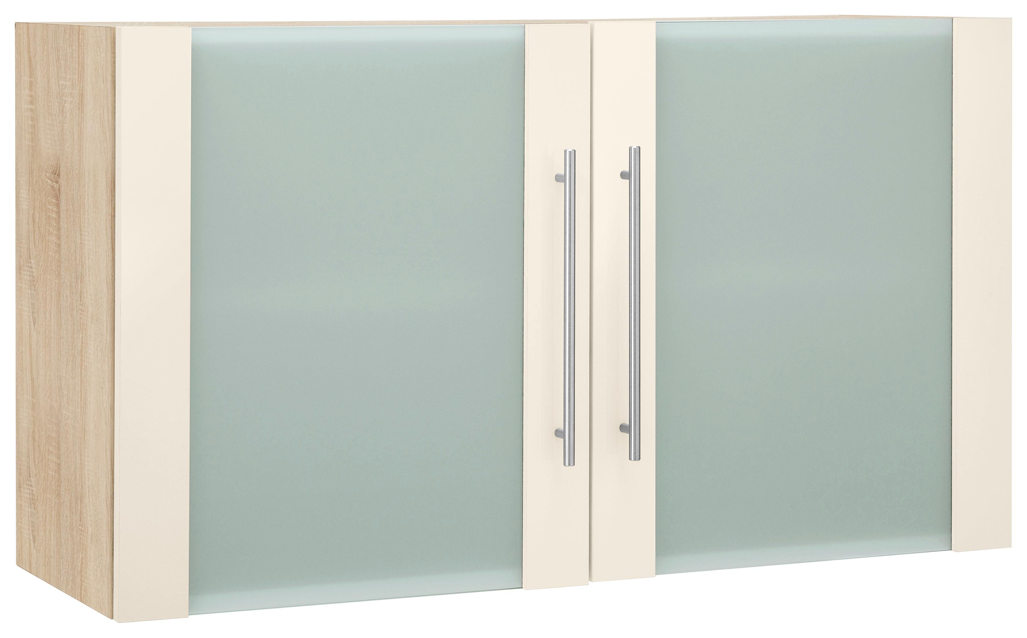 wiho Küchen Glashängeschrank "Flexi2, Breite/Höhe: 100/56,5 cm, Soft-Close bei den Türen" inkl. verstellbaren Einlegeboden