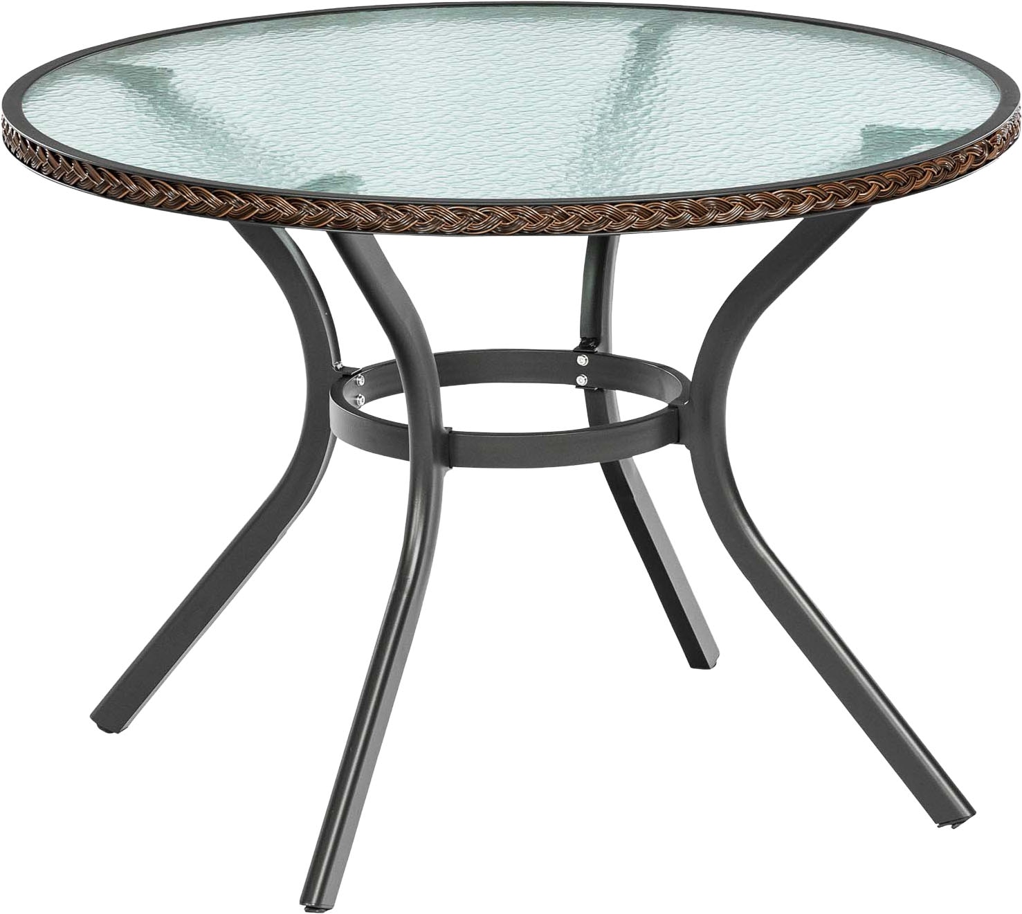 MERXX Garten-Essgruppe »Ravenna« Set, 9 tlg. inkl. 4 Stapelsessel, 4 Auflagen, 1 Tisch