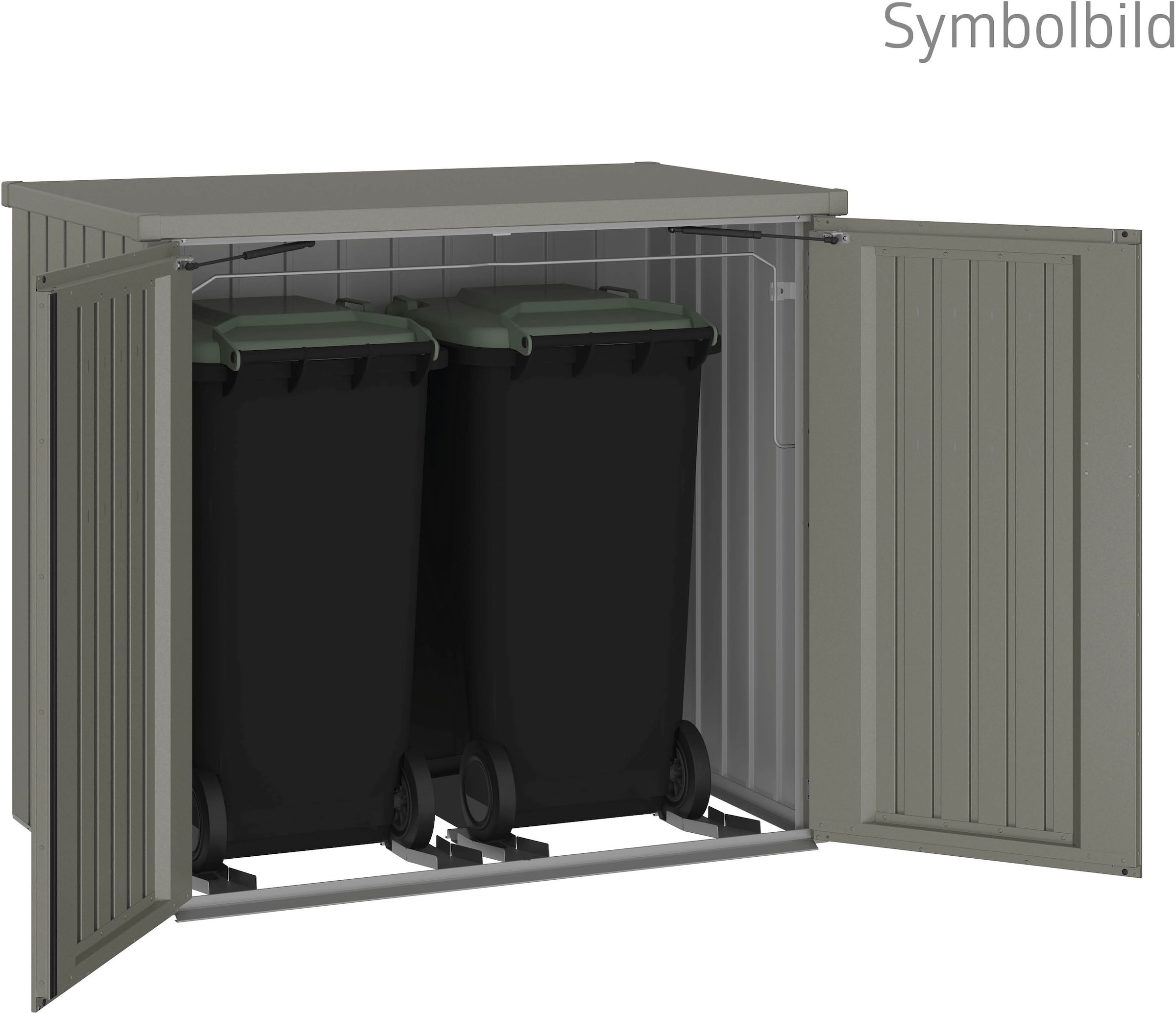 Biohort Mülltonnenbox »ALEX DUO, verschiedene Farben«, 147x88x129 cm, Doppel-Mülltonnenboxaus Metall