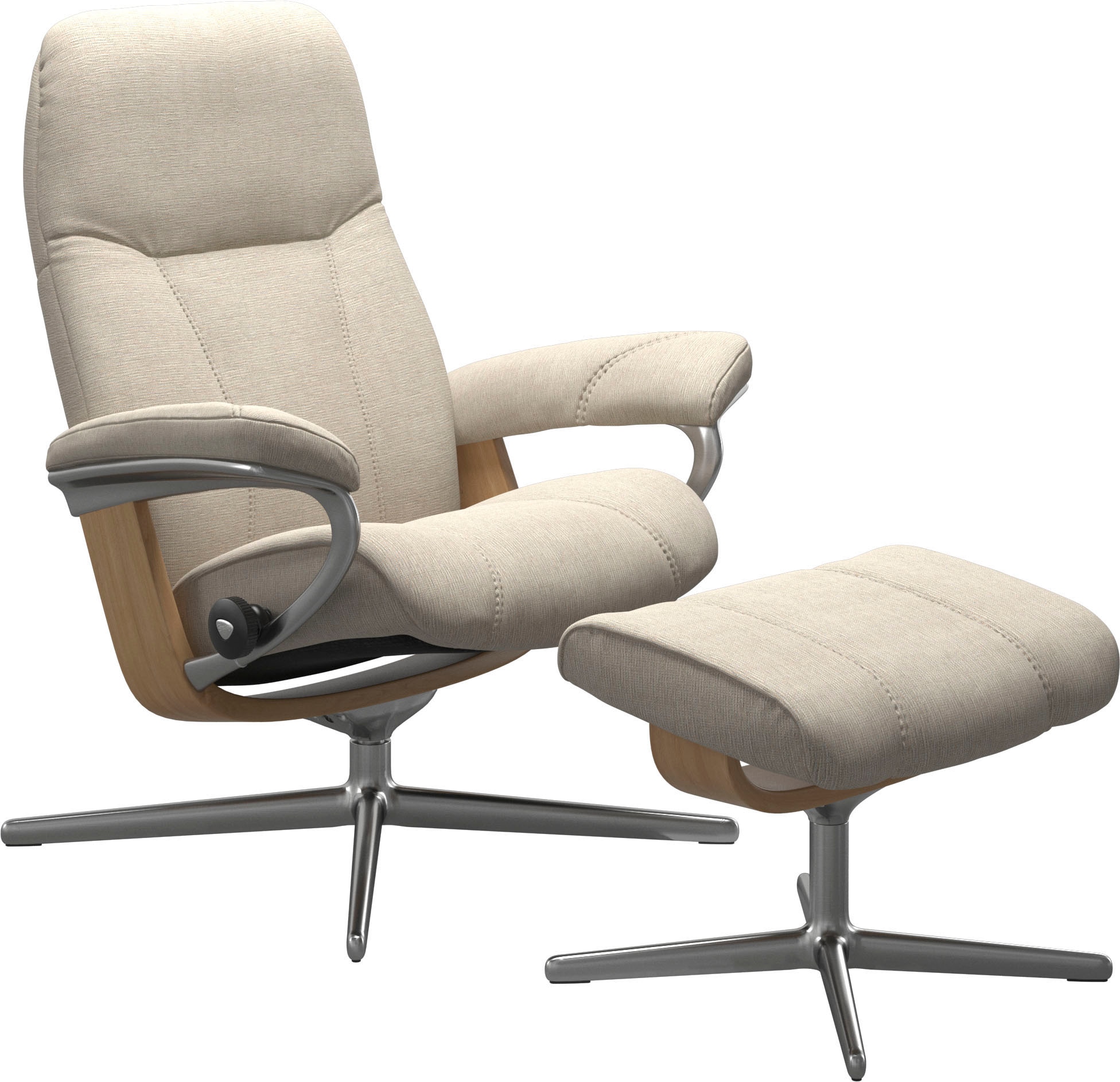 Stressless® Relaxsessel »Consul«, mit Cross Base, Größe S, M & L, Holzakzent Eiche