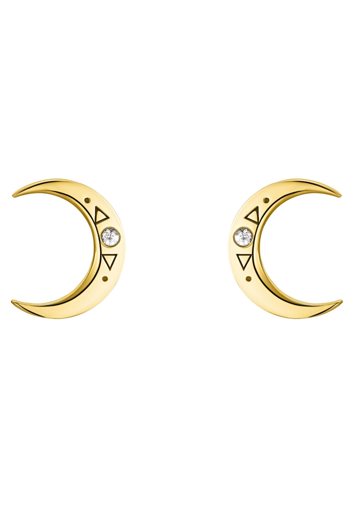 Amor Paar Ohrstecker »Mond, 2032788«, mit Zirkonia (synth.)