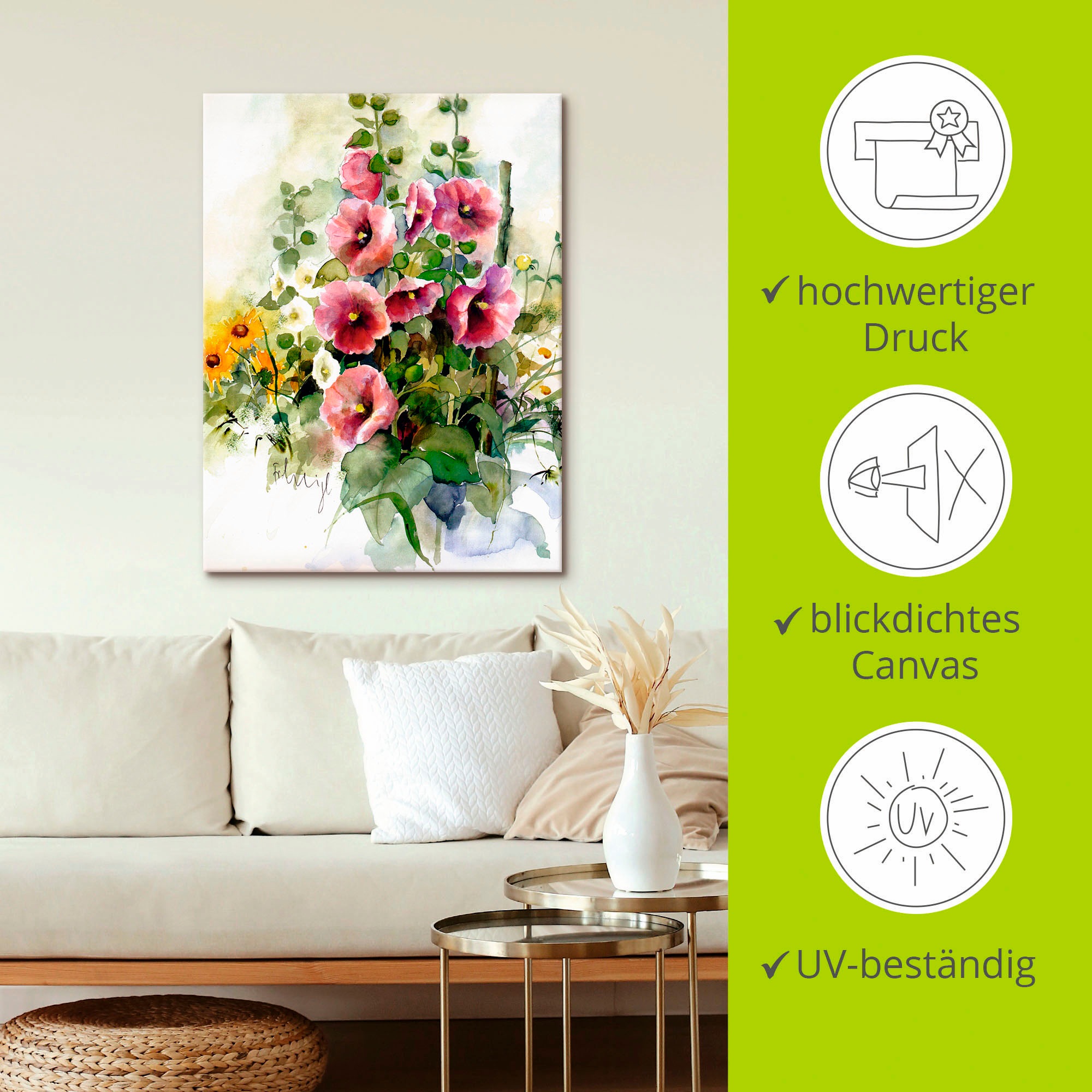 Artland Wandbild »Blumen Zusammenstellung I«, Blumen, (1 St.), als Leinwandbild, Poster in verschied. Größen