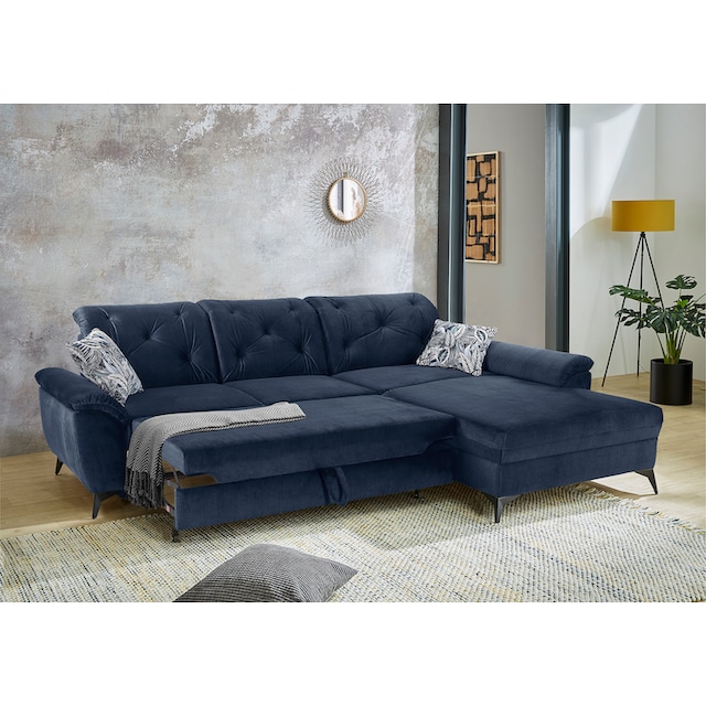 Jockenhöfer Gruppe Ecksofa »Studio«, 3 individuell, verstellbare  Kopftützen, Bettfunktion, Relaxfunktion bestellen | BAUR