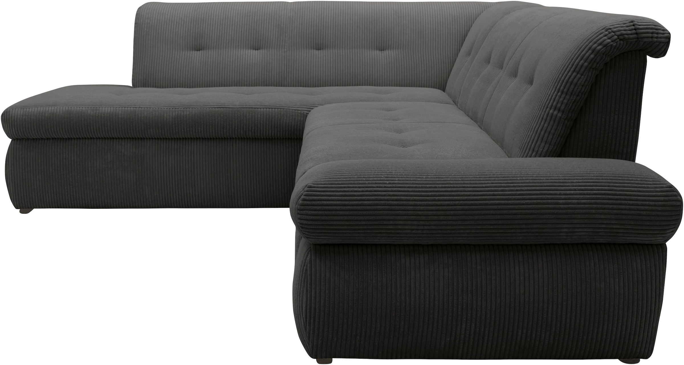 DOMO collection Ecksofa »Moric L-Form«, wahlweise mit Bettfunktion und Armlehnenverstellung, auch in Cord