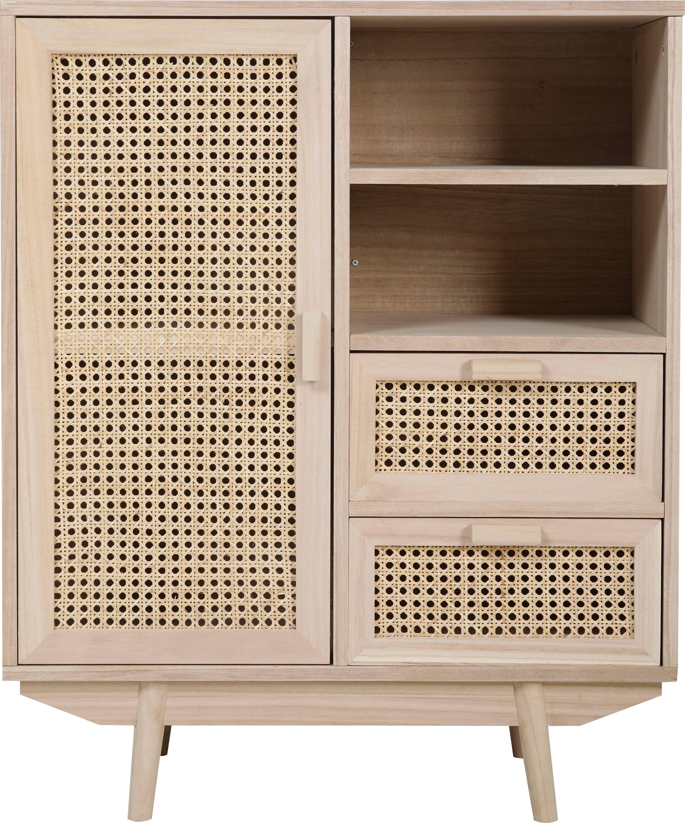 SalesFever Sideboard "Vejle Moderne Kommode mit Stil" Kommode mit Rattan- u günstig online kaufen