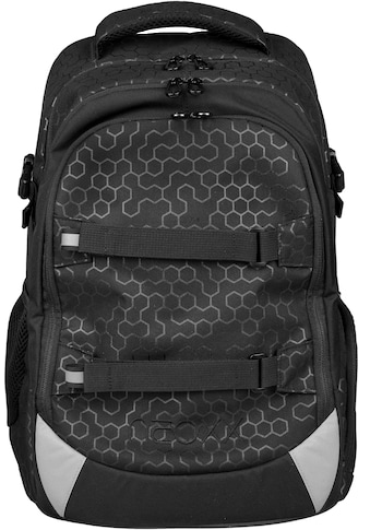 Schulrucksack »Active, Lost in black«, reflektierende Details