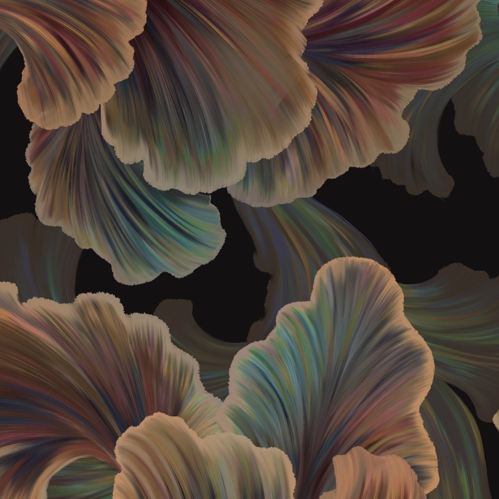 Komar Fototapete »Vlies Fototapete - Night Blossoms - Größe 200 x 250 cm« Motiv | bedruckt glatt