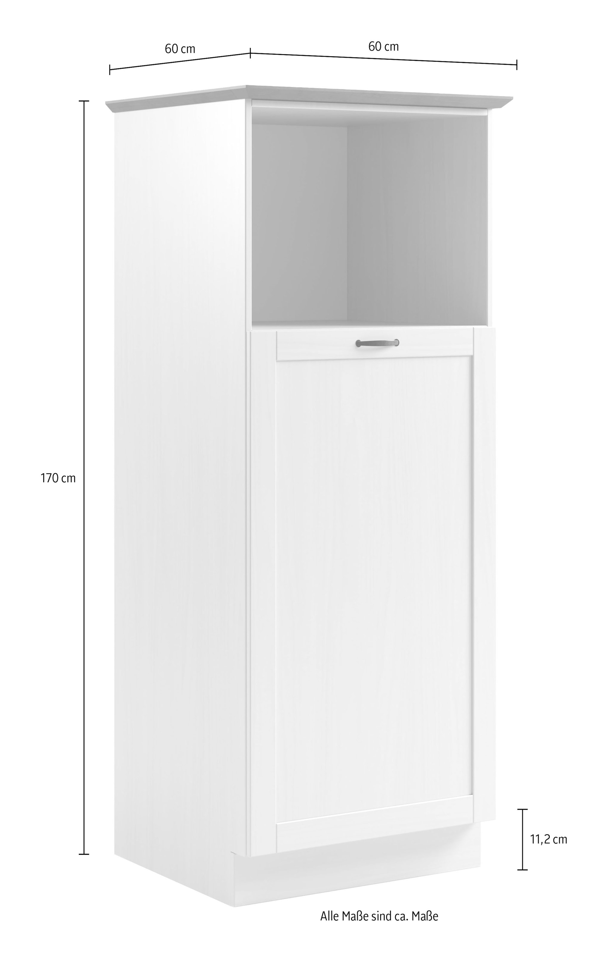 Home affaire Backofen/Kühlumbauschrank »Teramo« Breite 60 cm, 1 Tür, 1 offenes Fach