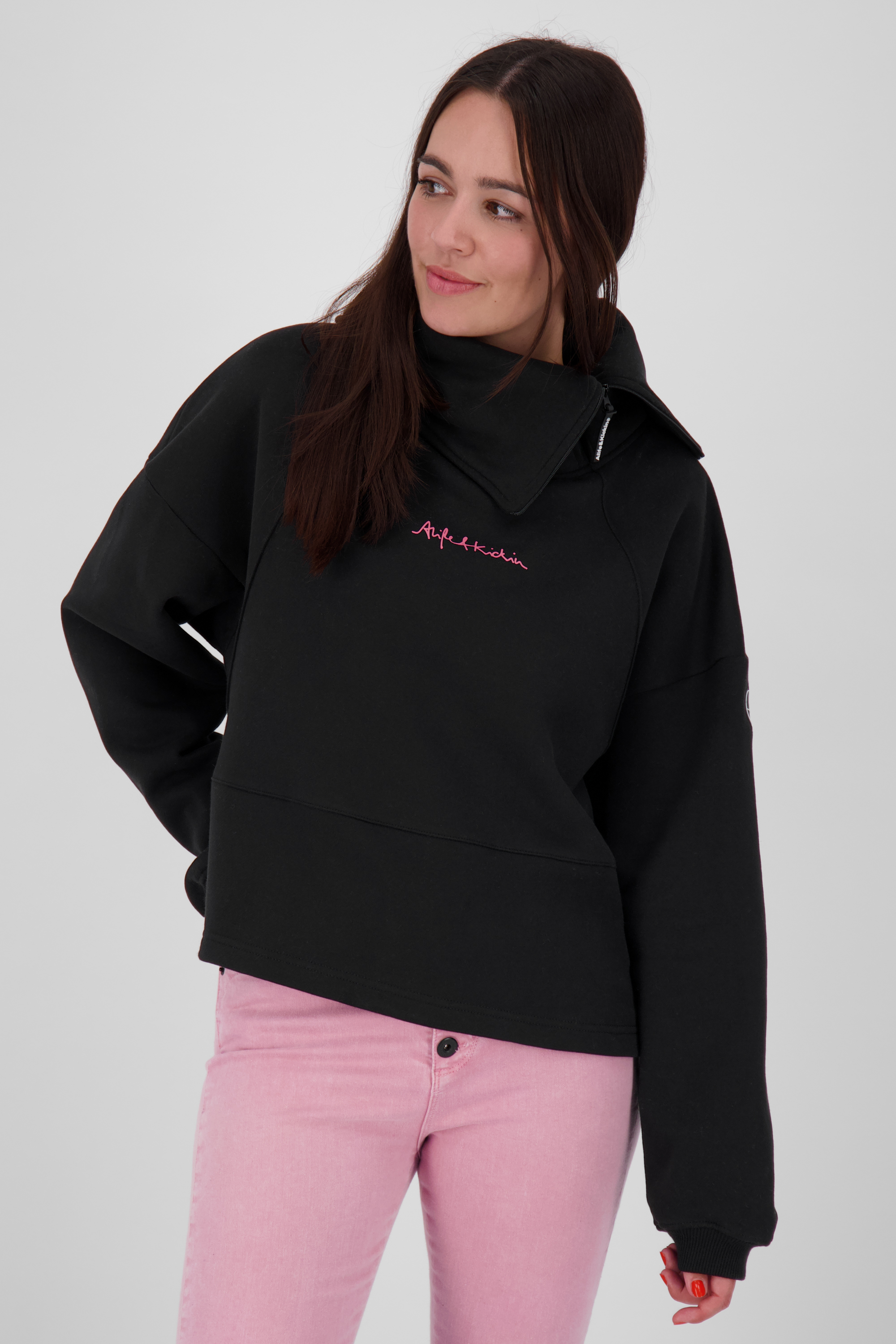 Hoodie aus Baumwolle mit gestickter Signatur - Ready to Wear 1ABIWO