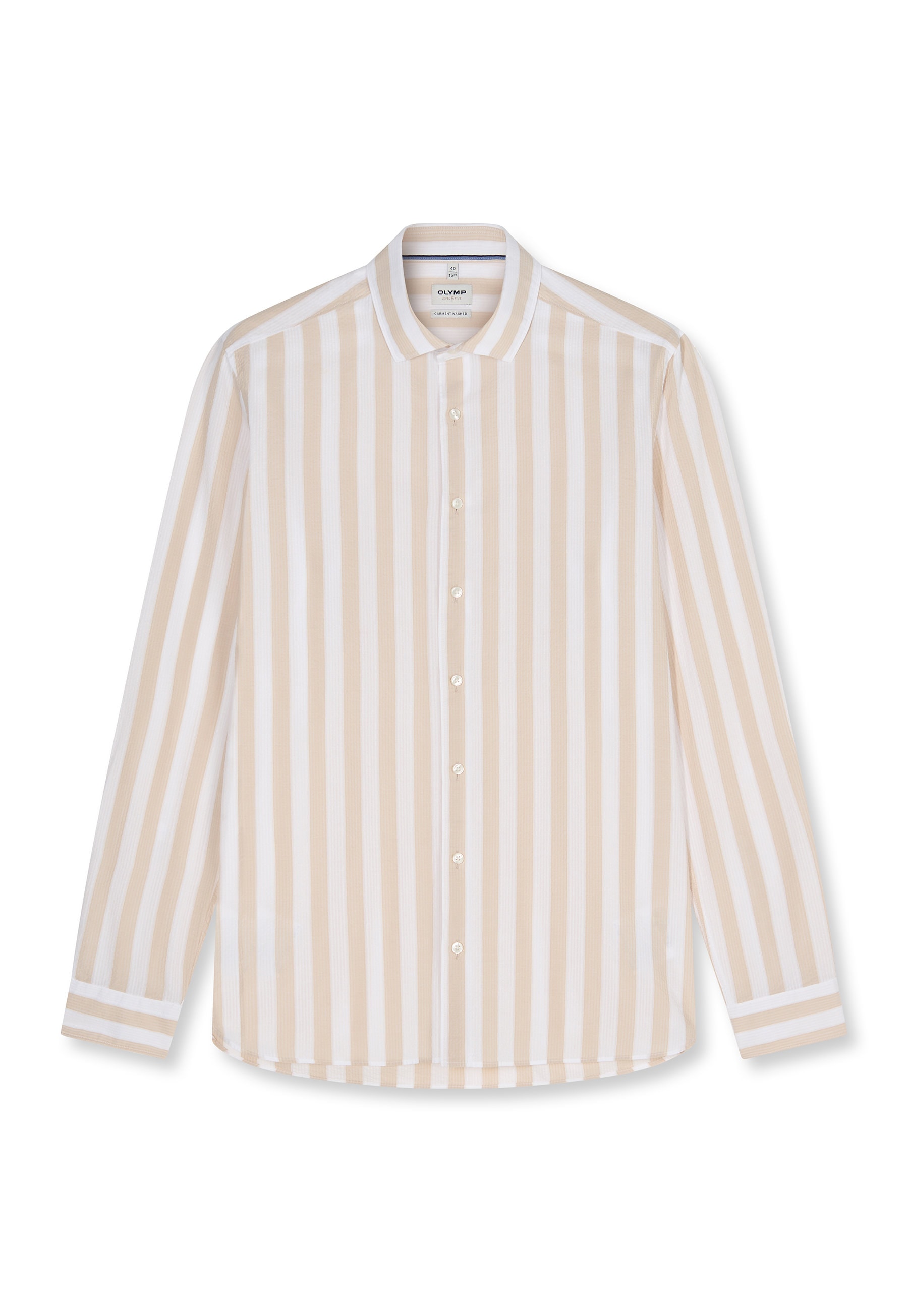 OLYMP Businesshemd "OLYMP Level Five garment washed, Body Fit, Kent"
