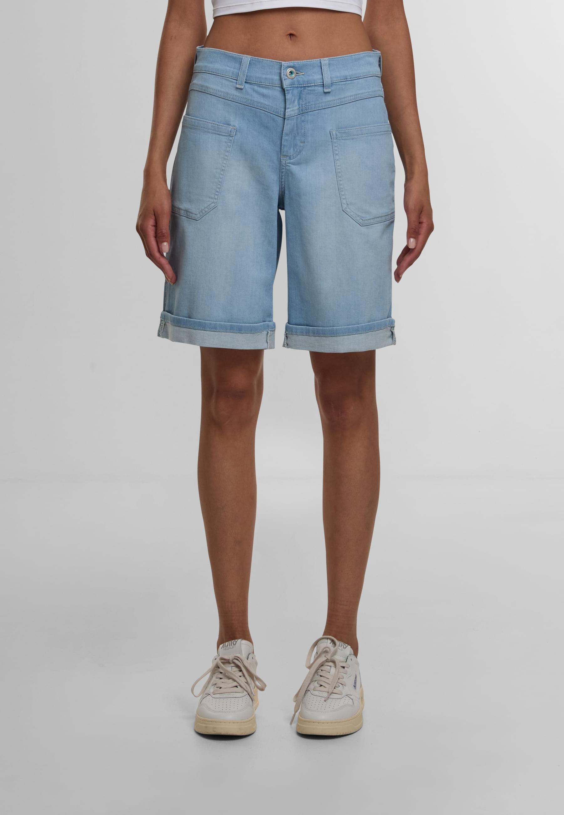 AENGELS Bequeme Jeans »AENGELS Wide Leg Short Modern Authentic light denim«