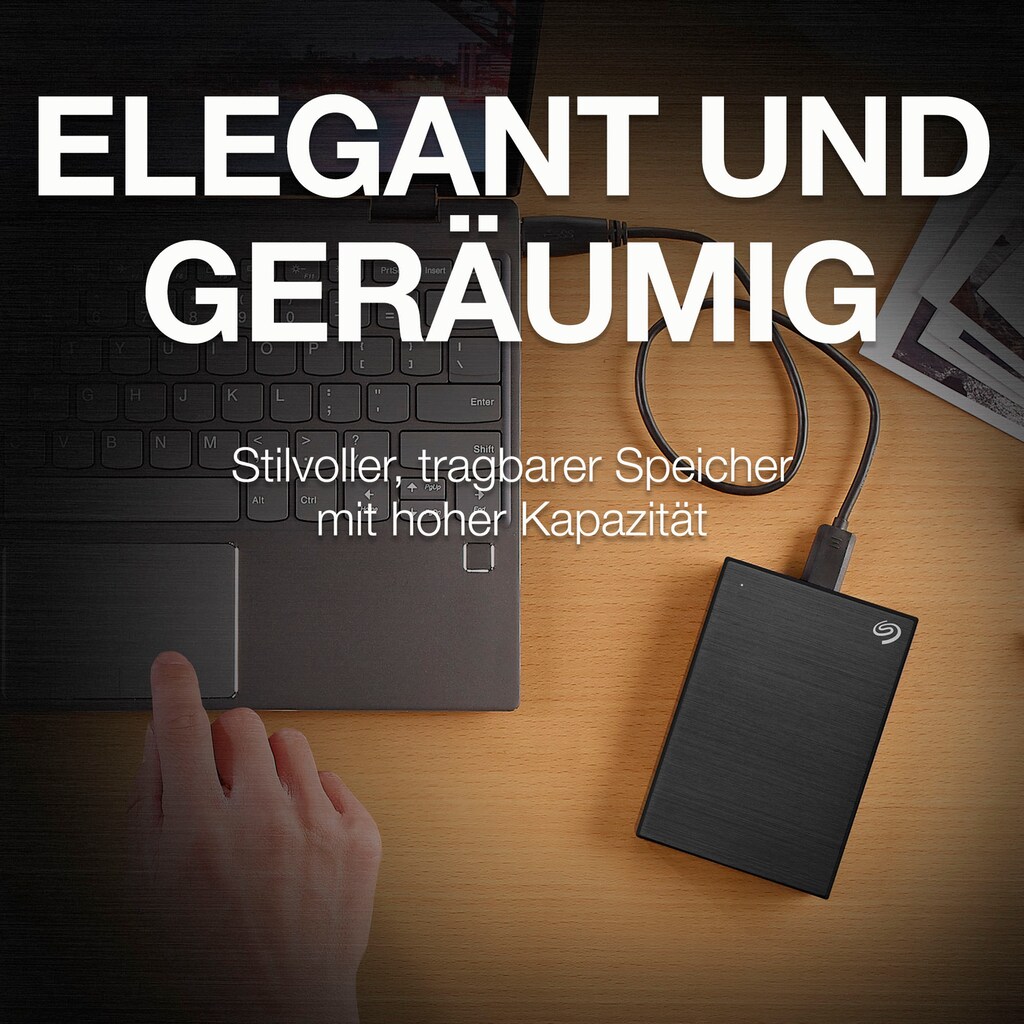 Seagate externe HDD-Festplatte »One Touch Portable Drive 4TB - Black«, 2,5 Zoll, Anschluss USB 3.2