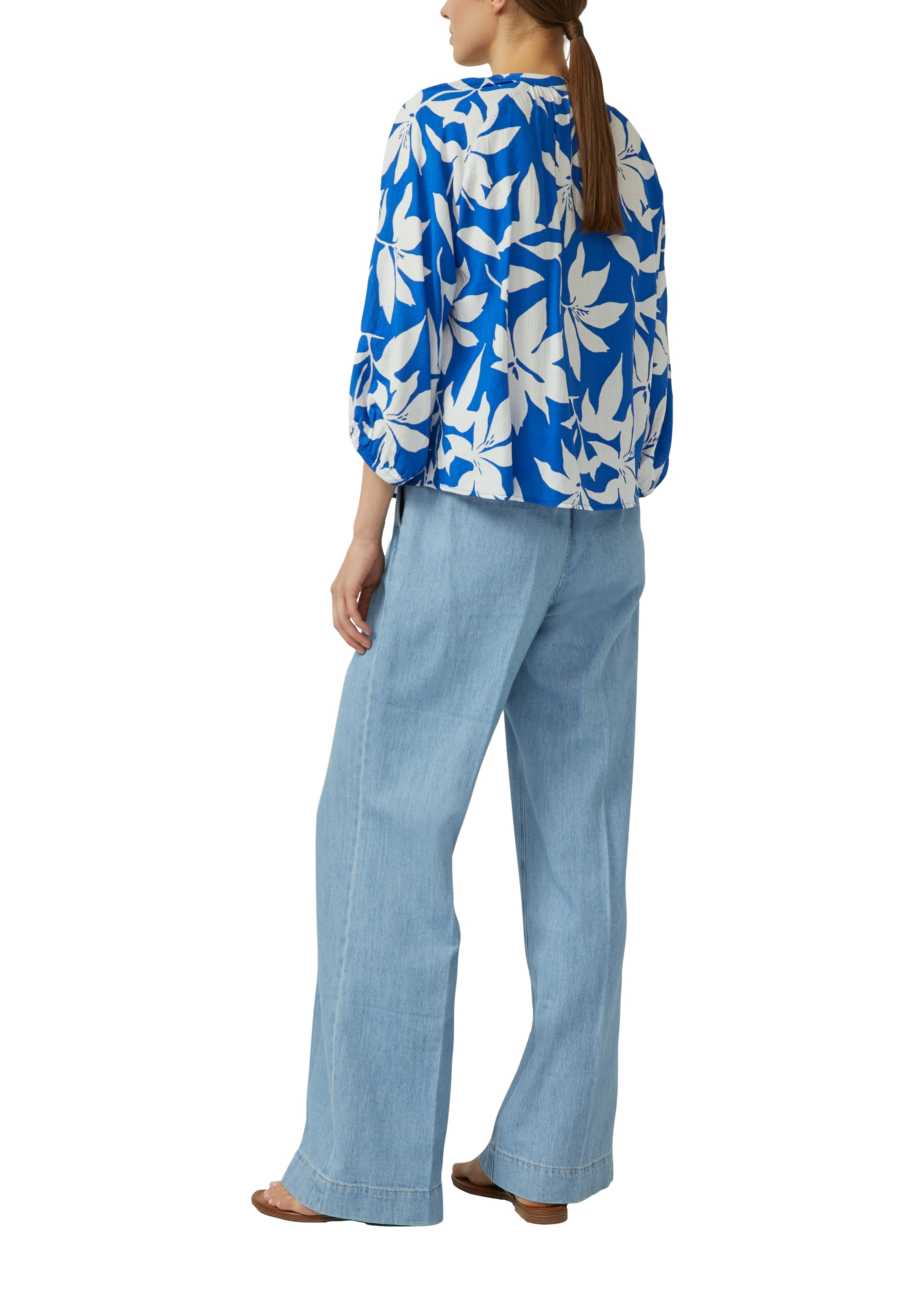 s.Oliver Schlupfbluse 3/4-Arm-Sommerbluse mit Viskose