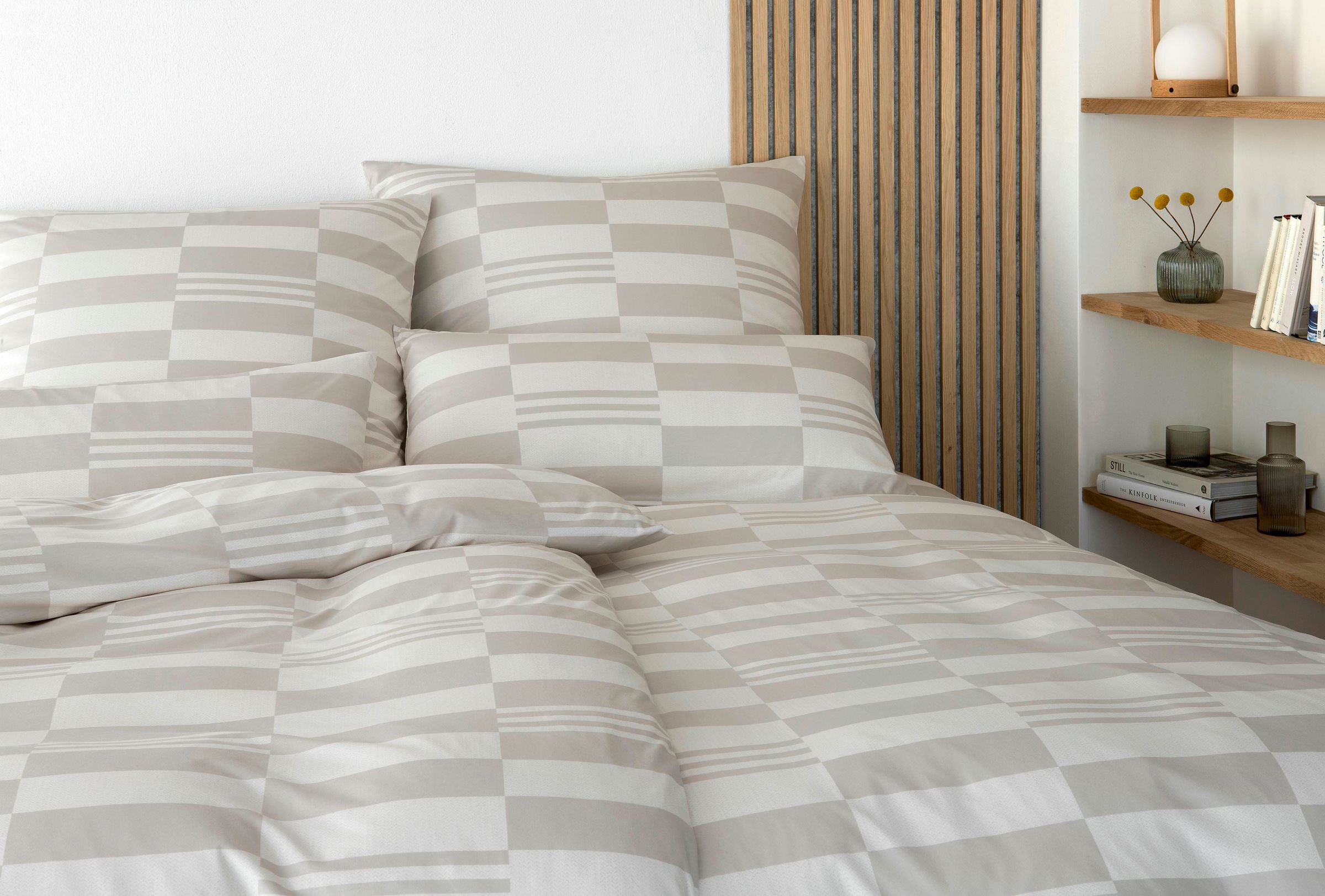 Elegante Bettwäsche "Skip" 2 Stk. tlg. angenehmes Hautgefühl günstig online kaufen