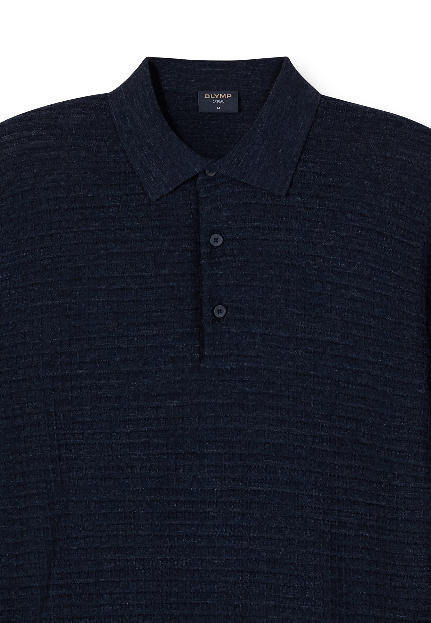OLYMP Casual Strick Long Sleeve Polo Shirt Navy L 9
