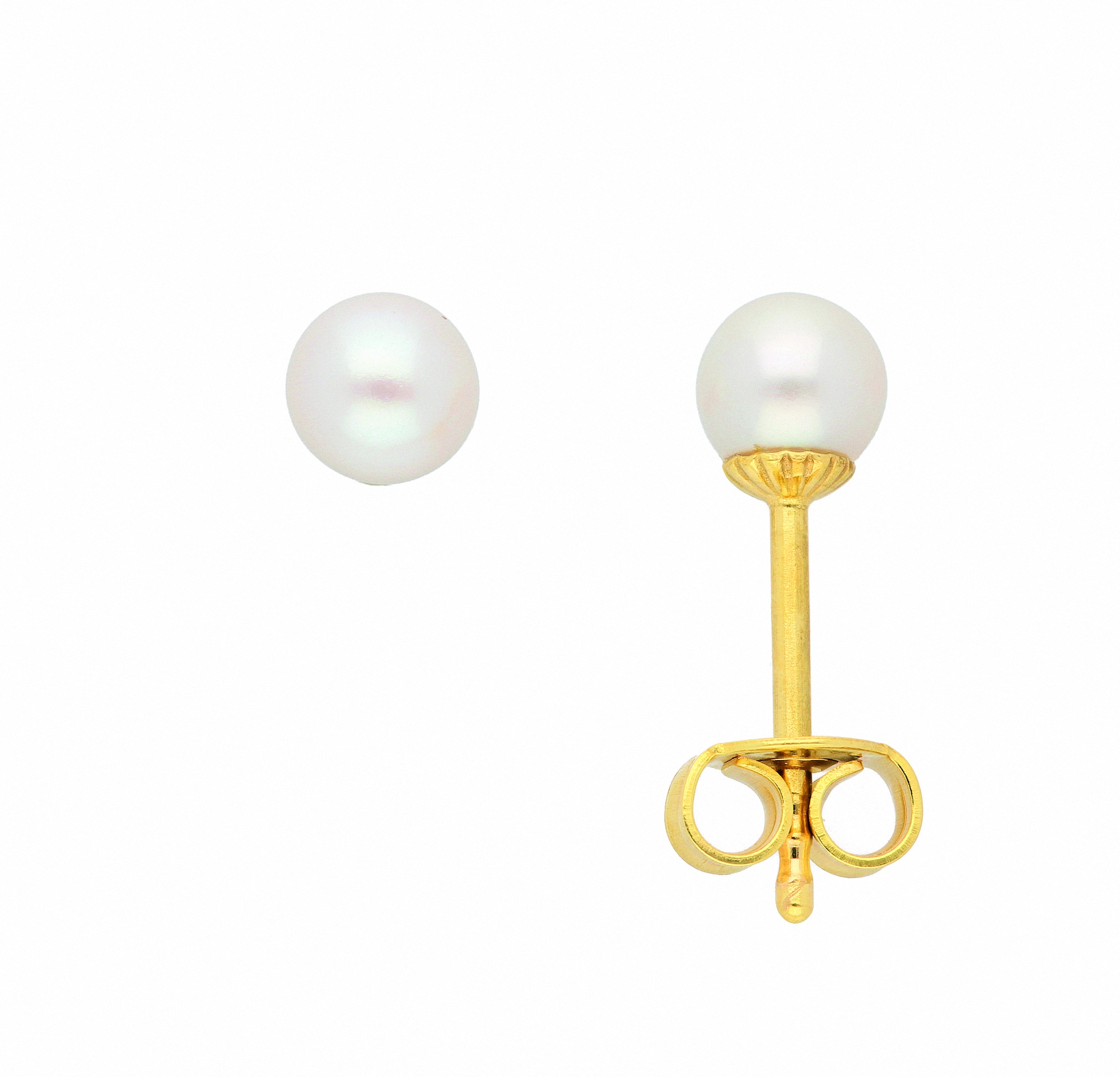 Adelia's 333 Yellow Gold Women Earrings with Freshwater Pearl Gold