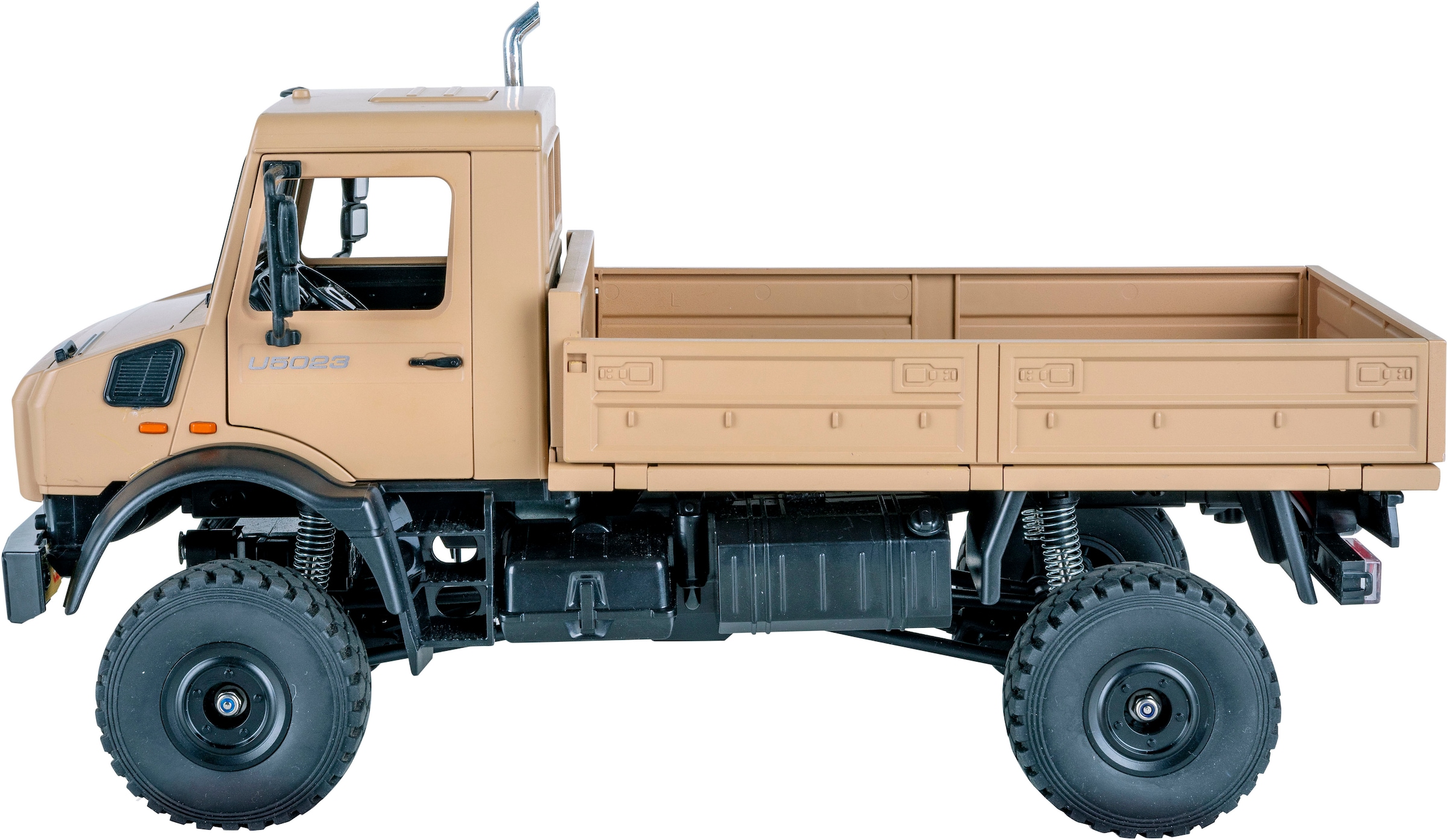 Jamara RC-LKW »Mercedes-Benz Unimog U5023 beige 2,4GHz« LED-Licht; Maßstab 1:14