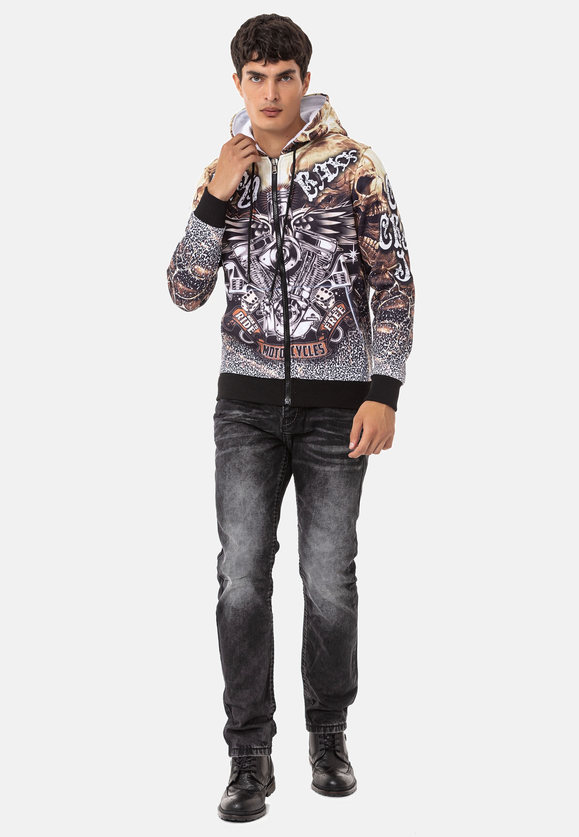 Cipo & Baxx Sweatjacke »CL550« mit Kapuze