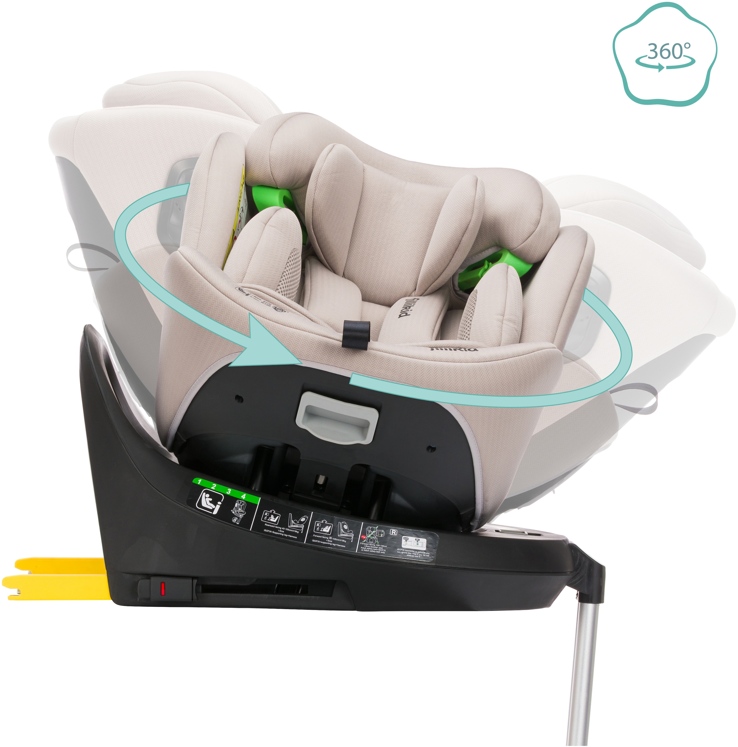 Fillikid Autokindersitz »Aris« 360° drehbar, inkl. Isofix