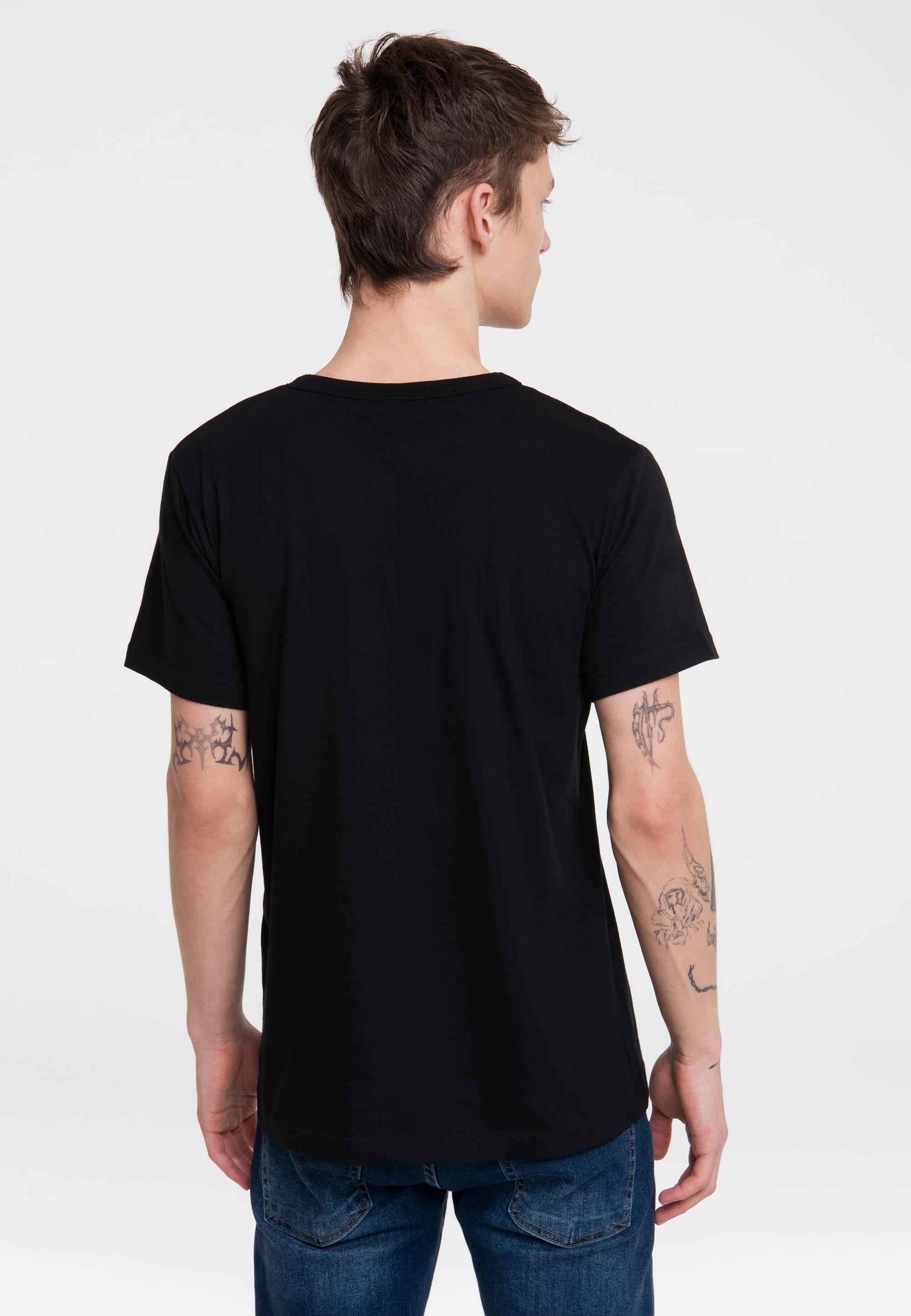 Logoshirt Marvel Deadpool Face T-Shirt Black Size S 3