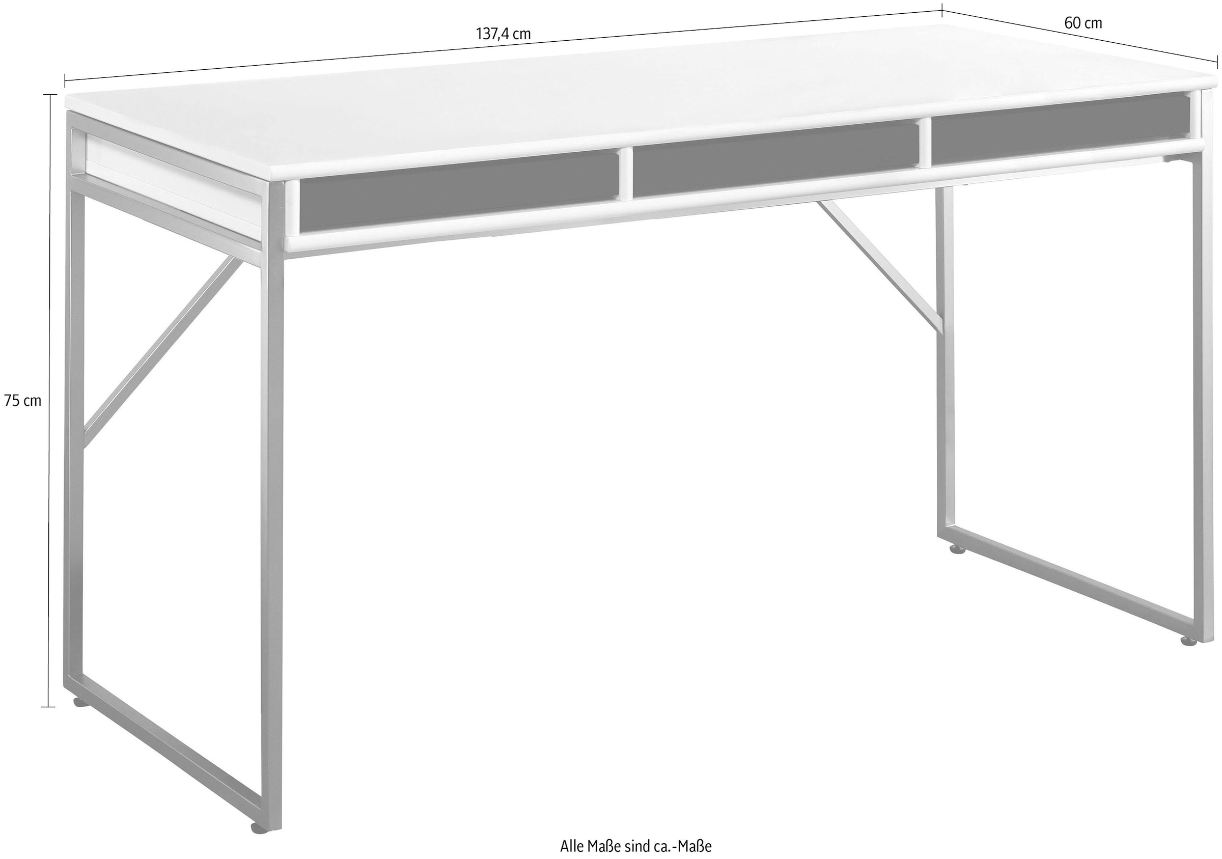 Hammel Furniture Schreibtisch »Mistral Bürotisch, Arbeitstisch, Tisch, Computertisch«, mit Gestell, B: 137,4 cm, Designmöbel