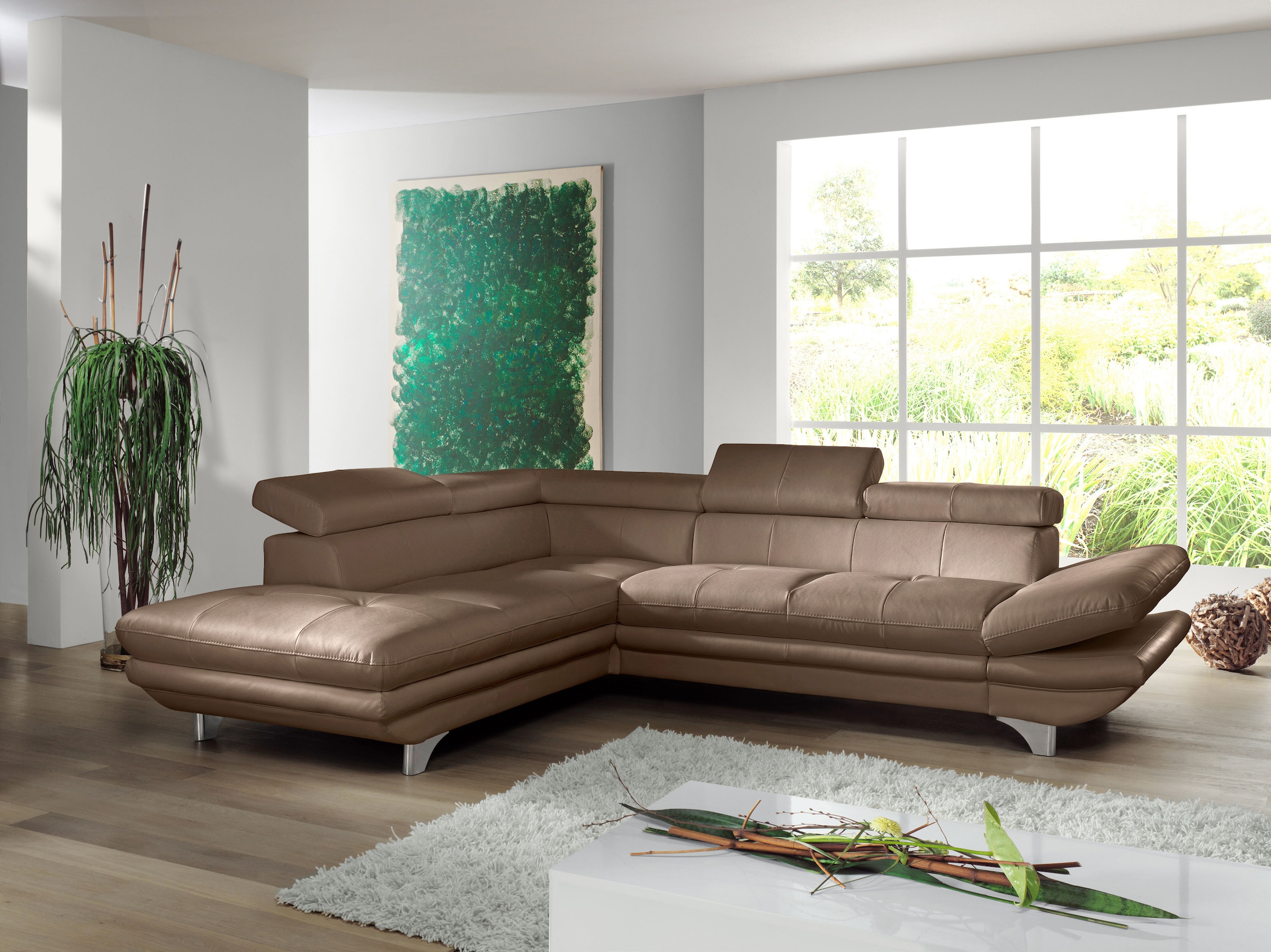 COTTA Ecksofa "Enterprise L-Form, B: 277 cm" Arm- & Kopfteilverstellung, optional Schlaffunktion