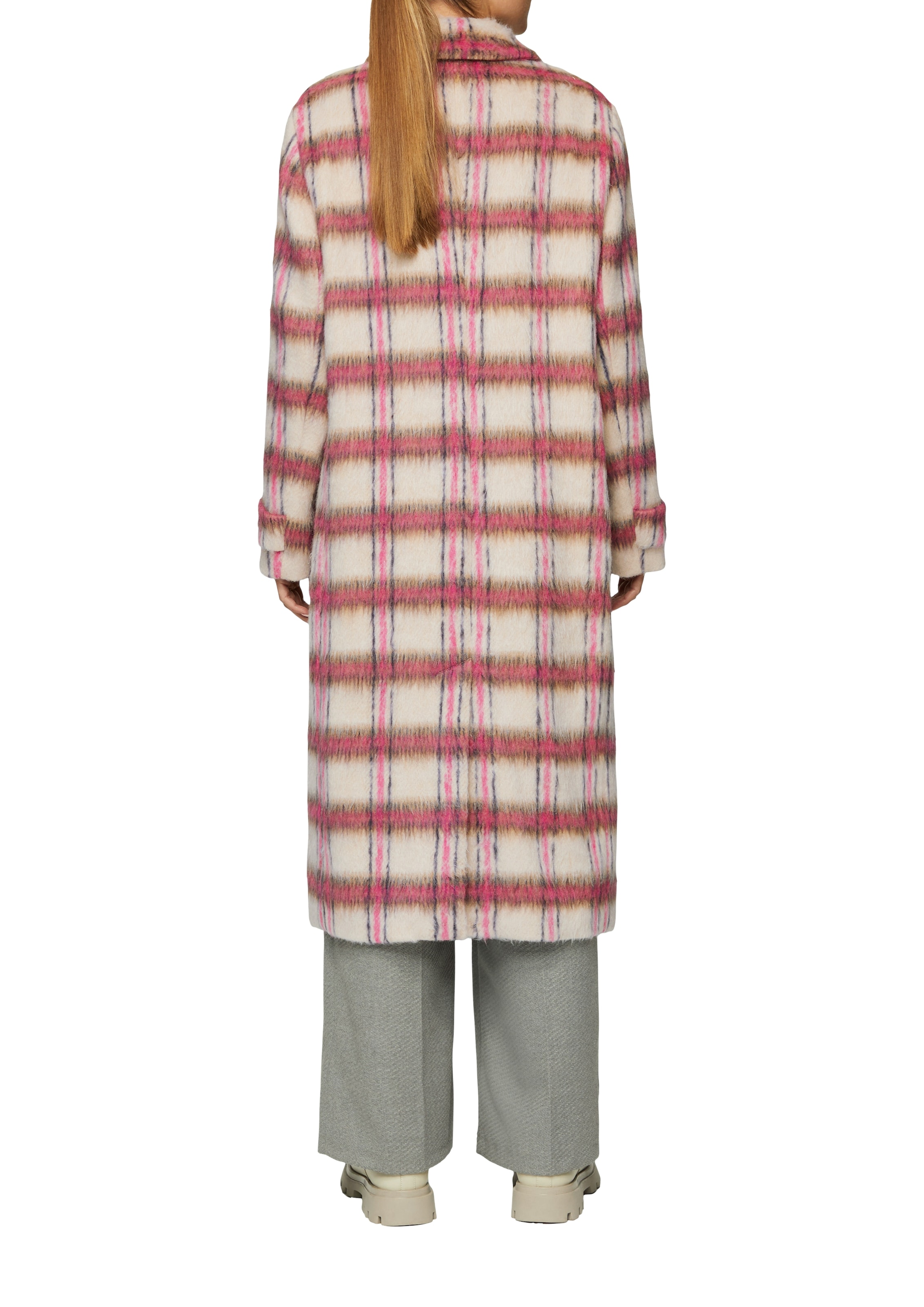 s.Oliver BLACK LABEL Langmantel mit Karomuster